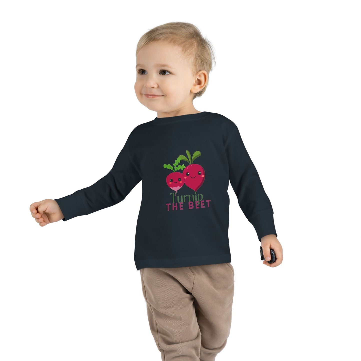 "Turnip the Beet" Toddler Dance T-Shirt – Cute Veggie Graphic Long Sleeve Tee for Kids