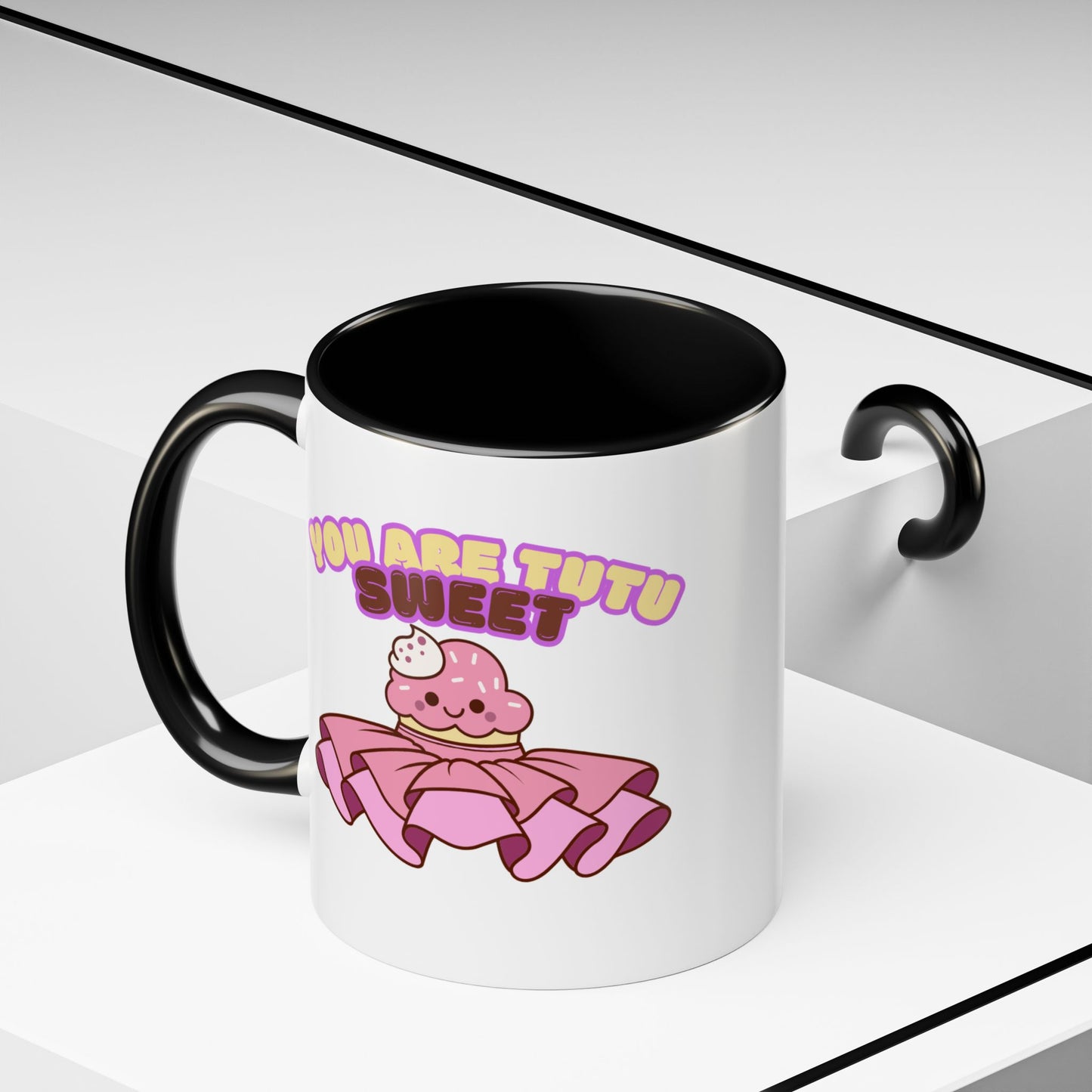 "You Are Tutu Sweet" Accent Coffee Mug – Cute Ballet Pun with Kawaii Ceramic Mug for Dancers and Dance Lovers