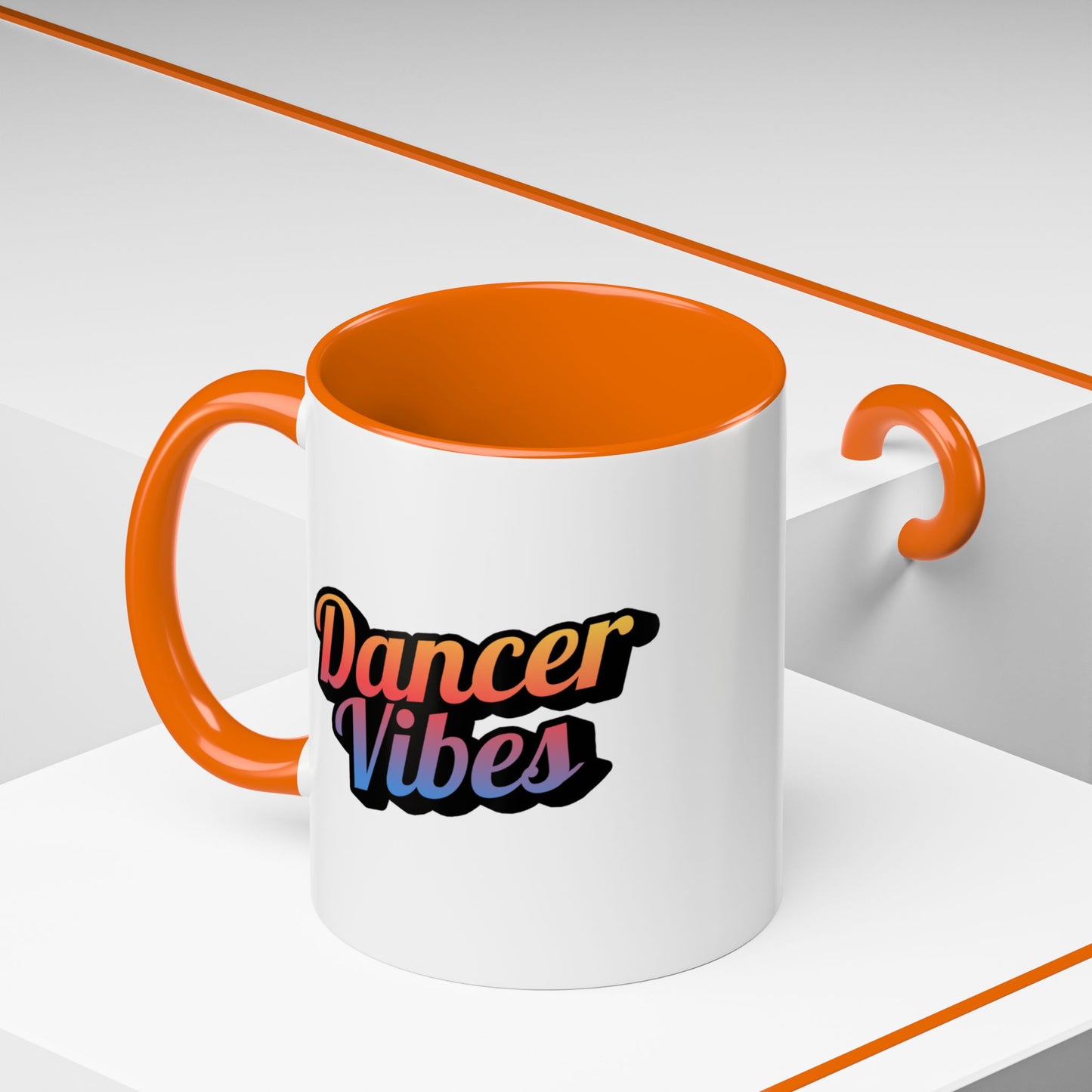 "Dancer Vibes" Accent Coffee Mug – Stylish Ceramic Mug for Dance Lovers and Performers