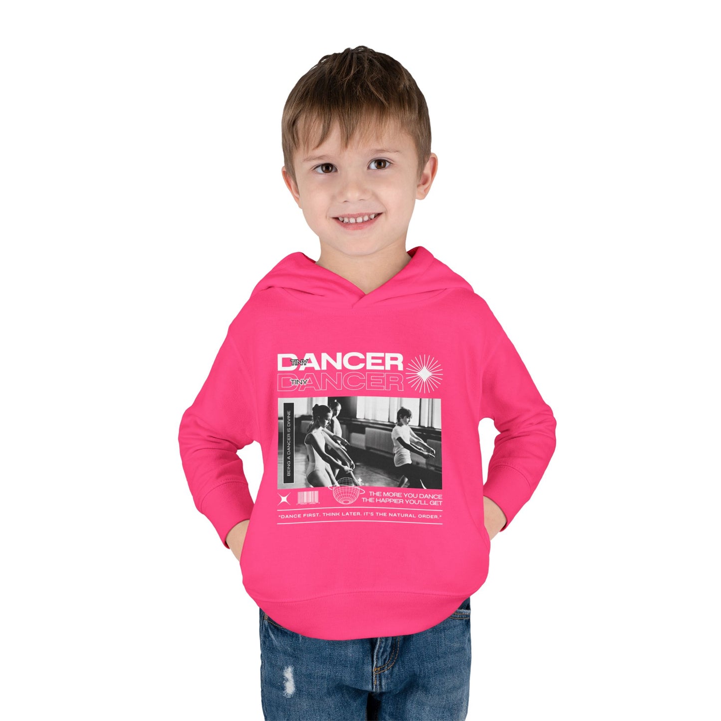 “Dancer” Toddler Pullover Hoodie – Streetwear-Inspired Ballet Class Graphic Sweatshirt for Kids”