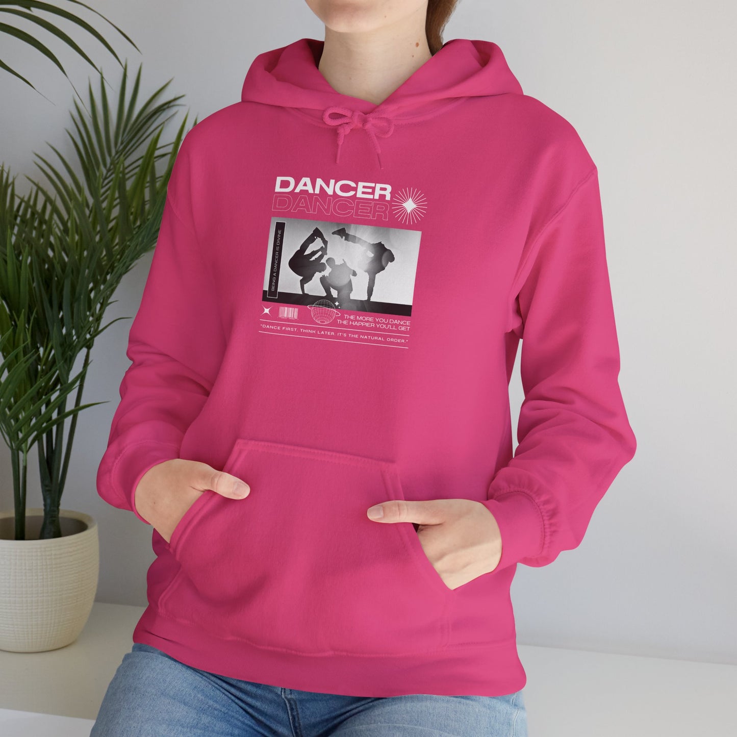 “Dancer” Breakdancer Streetwear Graphic | Hip-Hop Dance Hoodie for Urban Style & Comfort - Unisex Heavy Blend™ Hooded Sweatshirt