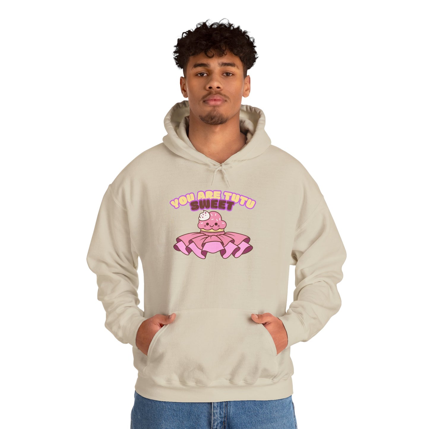 "You Are Tutu Sweet" Unisex Heavy Blend Hooded Sweatshirt – Kawaii Cupcake in Tutu Dance Graphic Hoodie for Adults and Teens