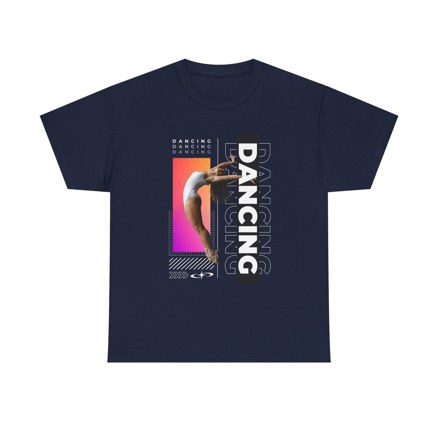 “Dancing” Streetwear-Inspired Female Dancer Unisex Heavy Cotton Tee – Urban Dance Graphic T-Shirt for Performers and Dance Lovers