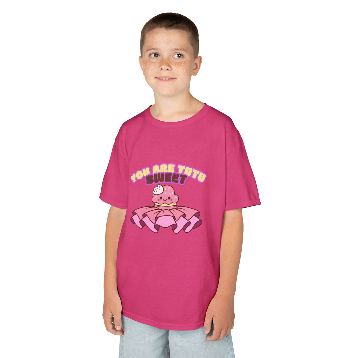 "You Are Tutu Sweet" Youth Short Sleeve Tee – Kawaii Cupcake in Tutu Graphic Dance Shirt for Kids and Ballet Lovers