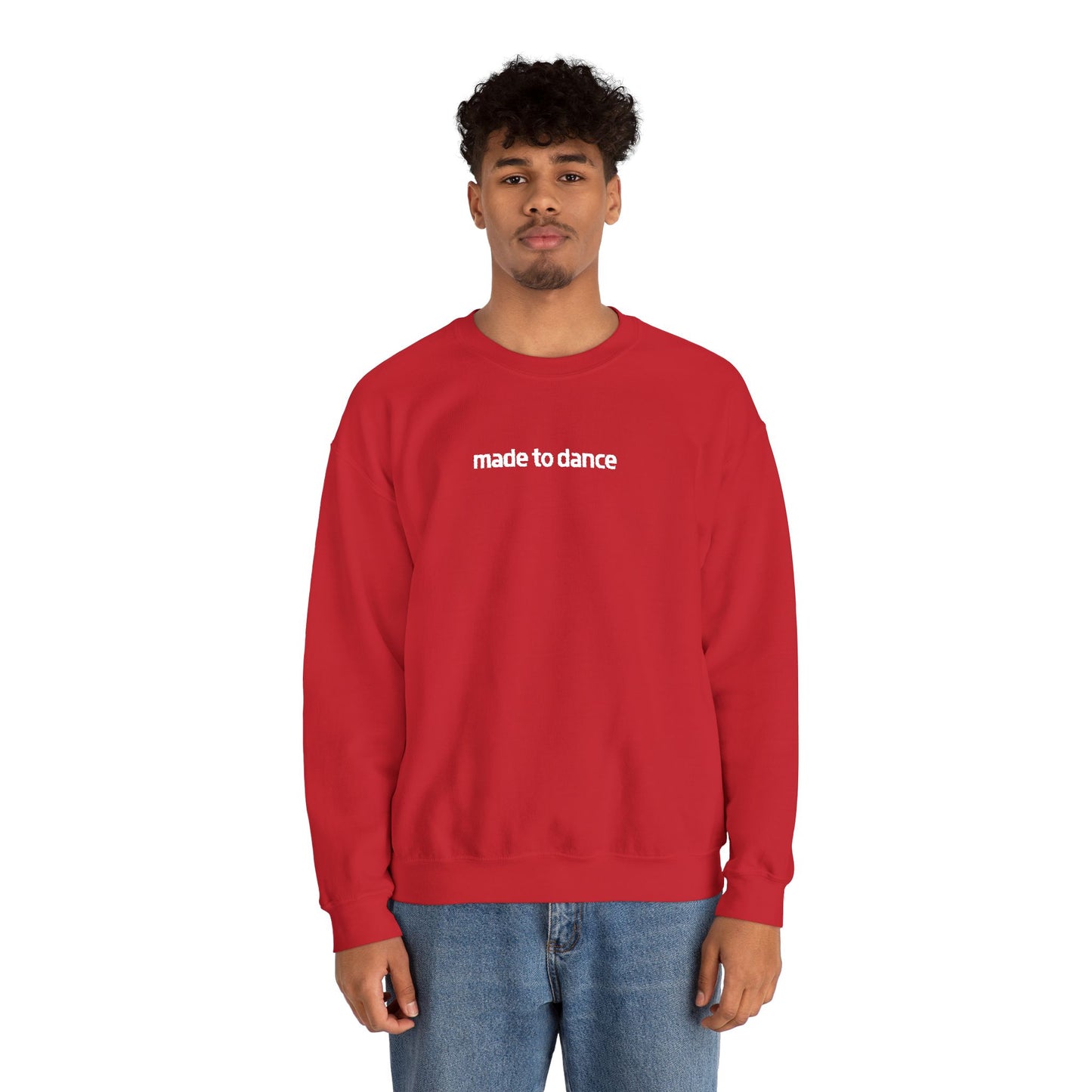 “Made to Dance" Unisex Heavy Blend™ Crewneck Sweatshirt – Embroidered Dance-Inspired Pullover for Adults & Kids