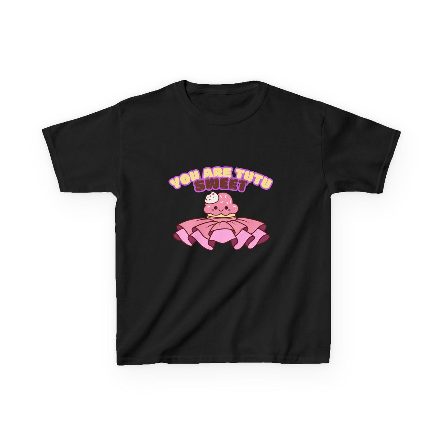 "You Are Tutu Sweet" Youth Short Sleeve Tee – Kawaii Cupcake in Tutu Graphic Dance Shirt for Kids and Ballet Lovers