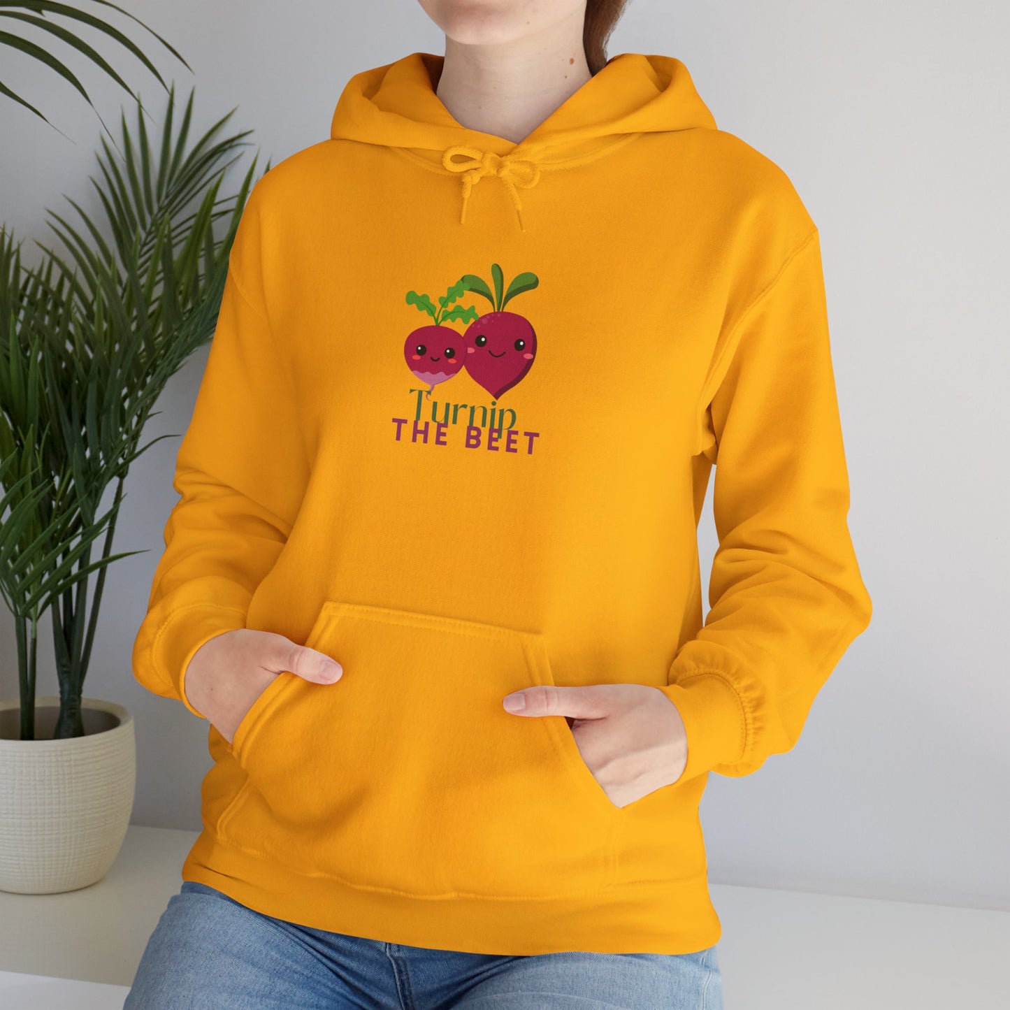 "Turnip the Beet" Unisex Hooded Sweatshirt – Funny Dance Pun Hoodie with Cute Veggie Graphic | Cozy Gift for Dancers & Foodie Fans