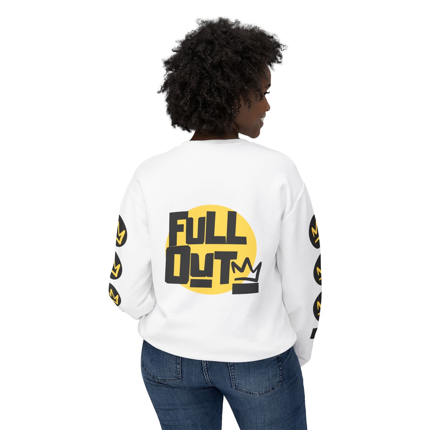 "Full Out" Lightweight Crewneck Sweatshirt – Unisex Streetwear Pullover from the Full Out Premium Collection