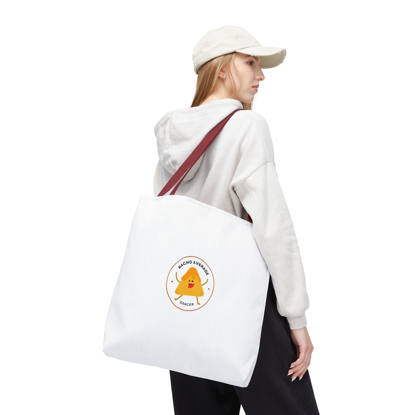 "Nacho Average Dancer" Canvas Tote Bag – Funny Kawaii Dance Tote with Nacho Graphic for Dancers & Dance Moms