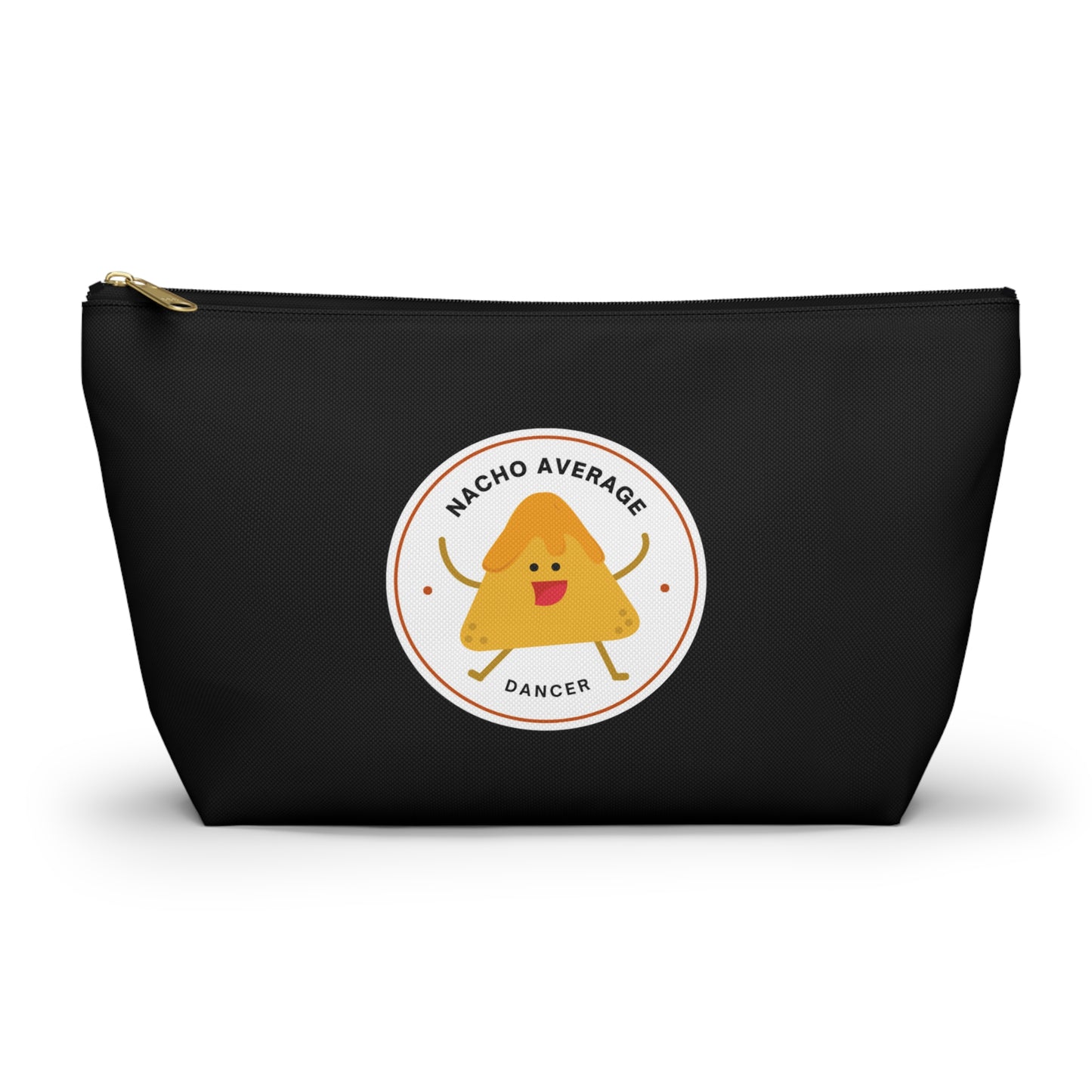 "Nacho Average Dancer" Makeup Bag – Cute Nacho Dance Graphic – Fun Dance-Themed Zipper Pouch for Cosmetics, Accessories & Gifts