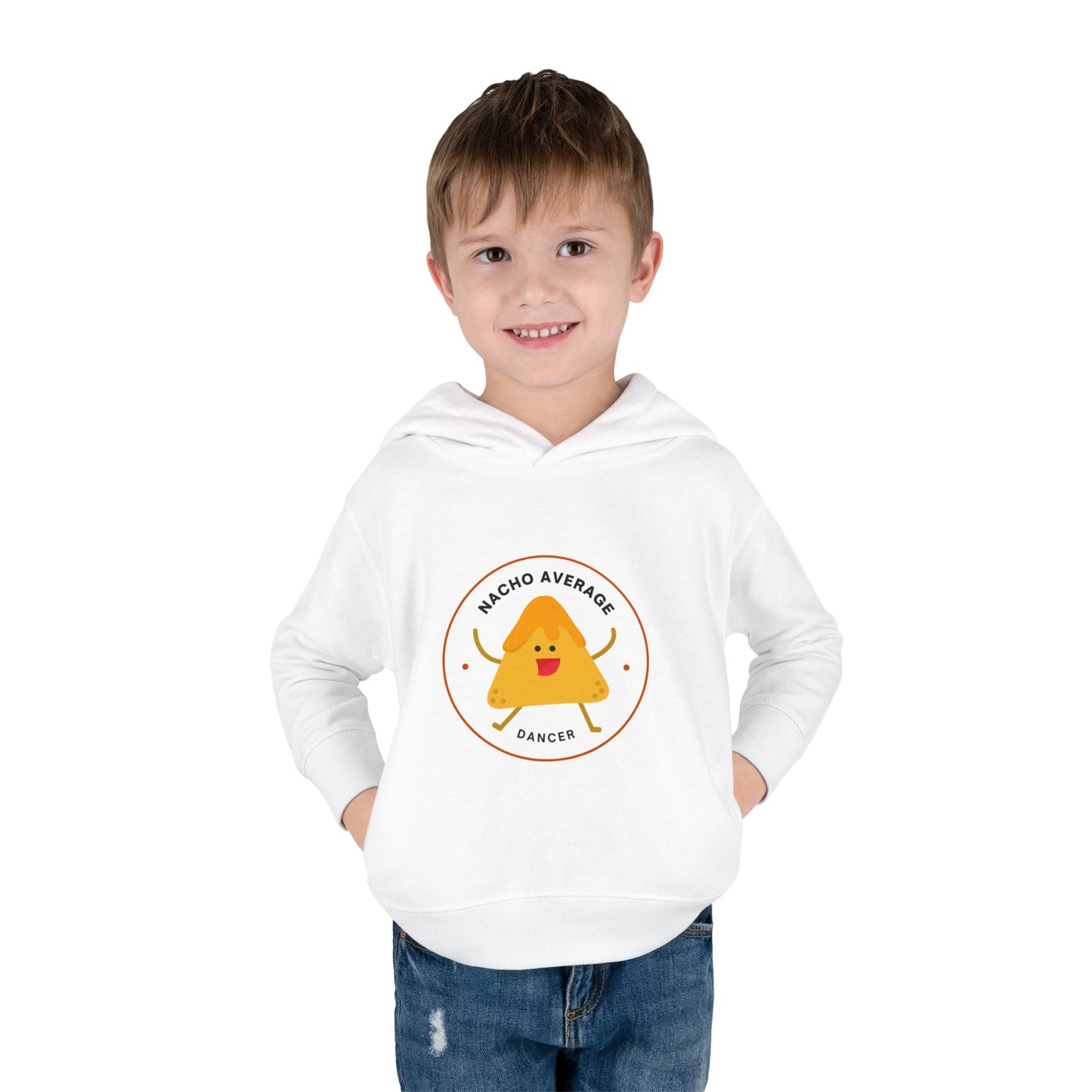 "Nacho Average Dancer" Pullover Fleece Sweatshirt with Cute Nacho Graphic | Funny Dance Gift for Kids - Toddler Dance Hoodie