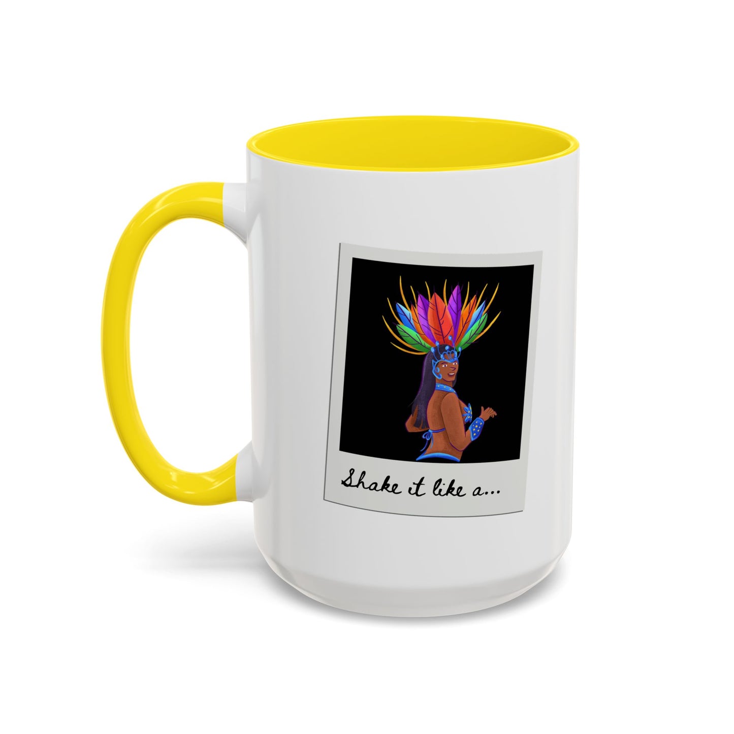 "Shake It Like a..." Accent Coffee Mug – Fun Dance Quote Ceramic Mug for Dancers and Music Lovers