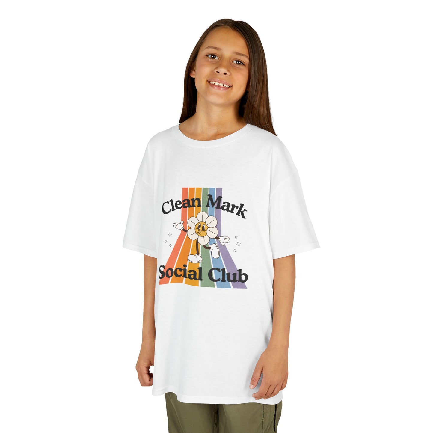 “Clean Mark Social Club” Kids Heavy Cotton™ Tee – Streetwear-Inspired Dance Graphic Tee for Kids