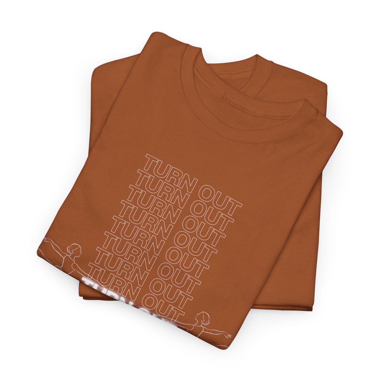 "Turn Out" Ballerina Graphic Unisex Heavy Cotton Tee – Ballet Dance T-Shirt for Dancers & Dance Enthusiasts
