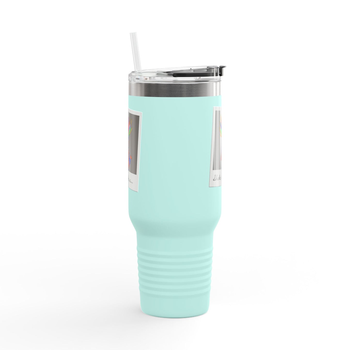 "Shake It Like a..." 40oz Insulated Travel Mug – Carnival Samba Dancer Graphic | Fun Dance-Themed Stainless Steel Tumbler for Hot & Cold Drinks
