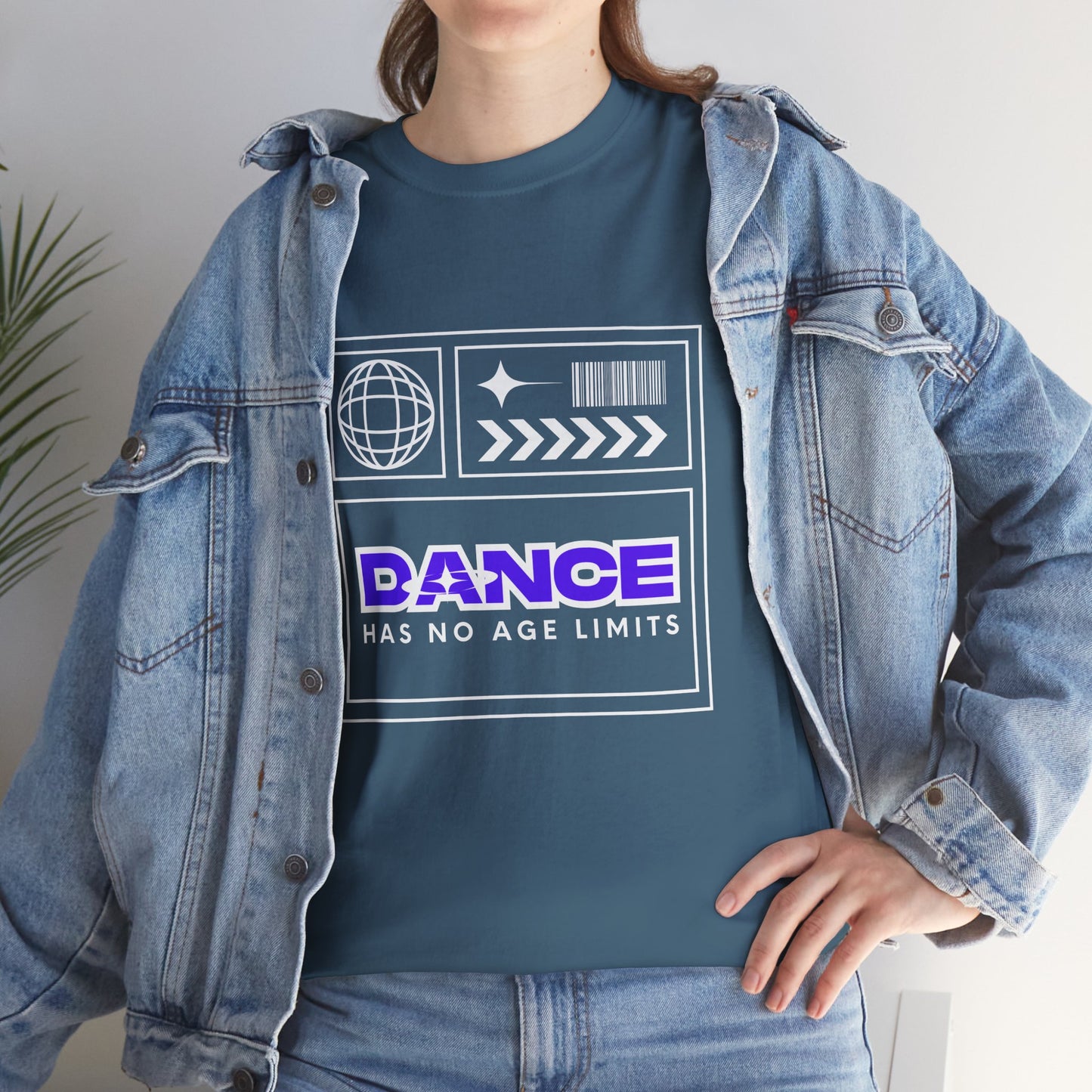 "Dance Has No Age Limits" Unisex Heavy Cotton T-Shirt – Streetwear Graphic Tee for Dancers of All Ages