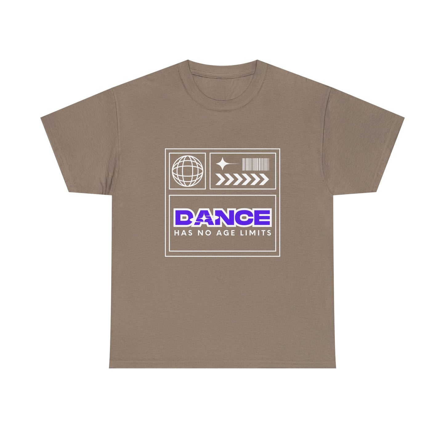 "Dance Has No Age Limits" Unisex Heavy Cotton T-Shirt – Streetwear Graphic Tee for Dancers of All Ages