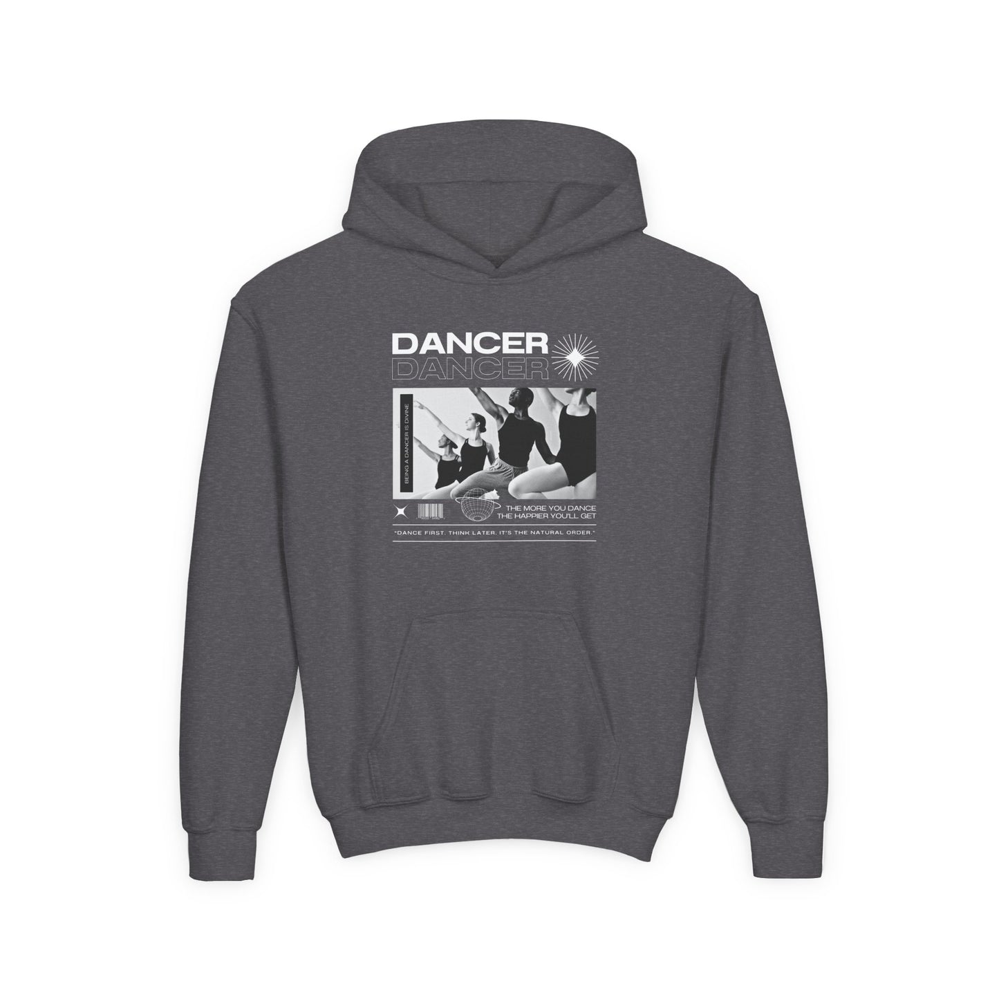 “Dancer” Young Ballet Dancers at the Barre Graphic | Unisex Youth Hoodie – Streetwear-Inspired Ballet Dance Hoodie for Kids & Aspiring Dancers