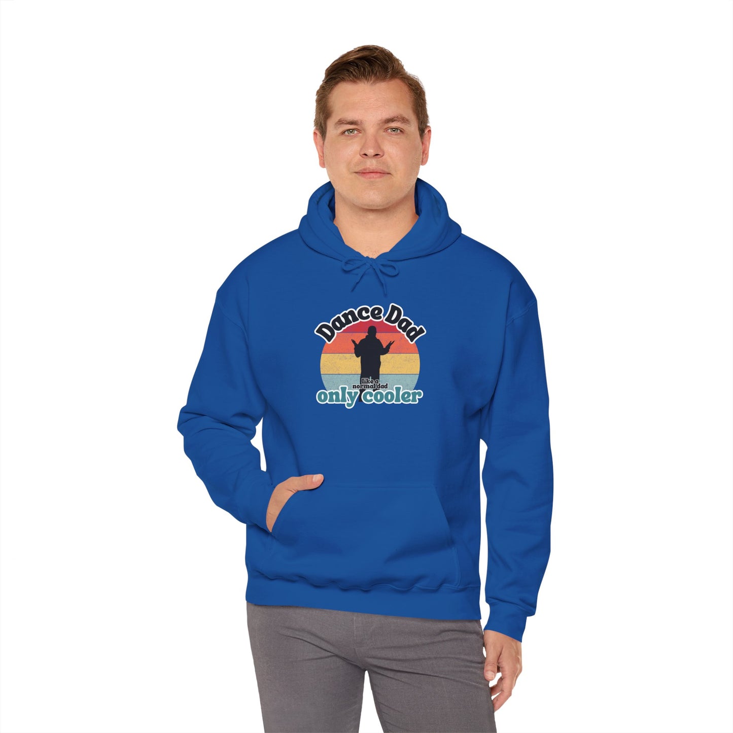 Dance Dad Retro Hoodie – Funny Unisex Heavy Blend™ Hooded Sweatshirt for Cool Dance Dads