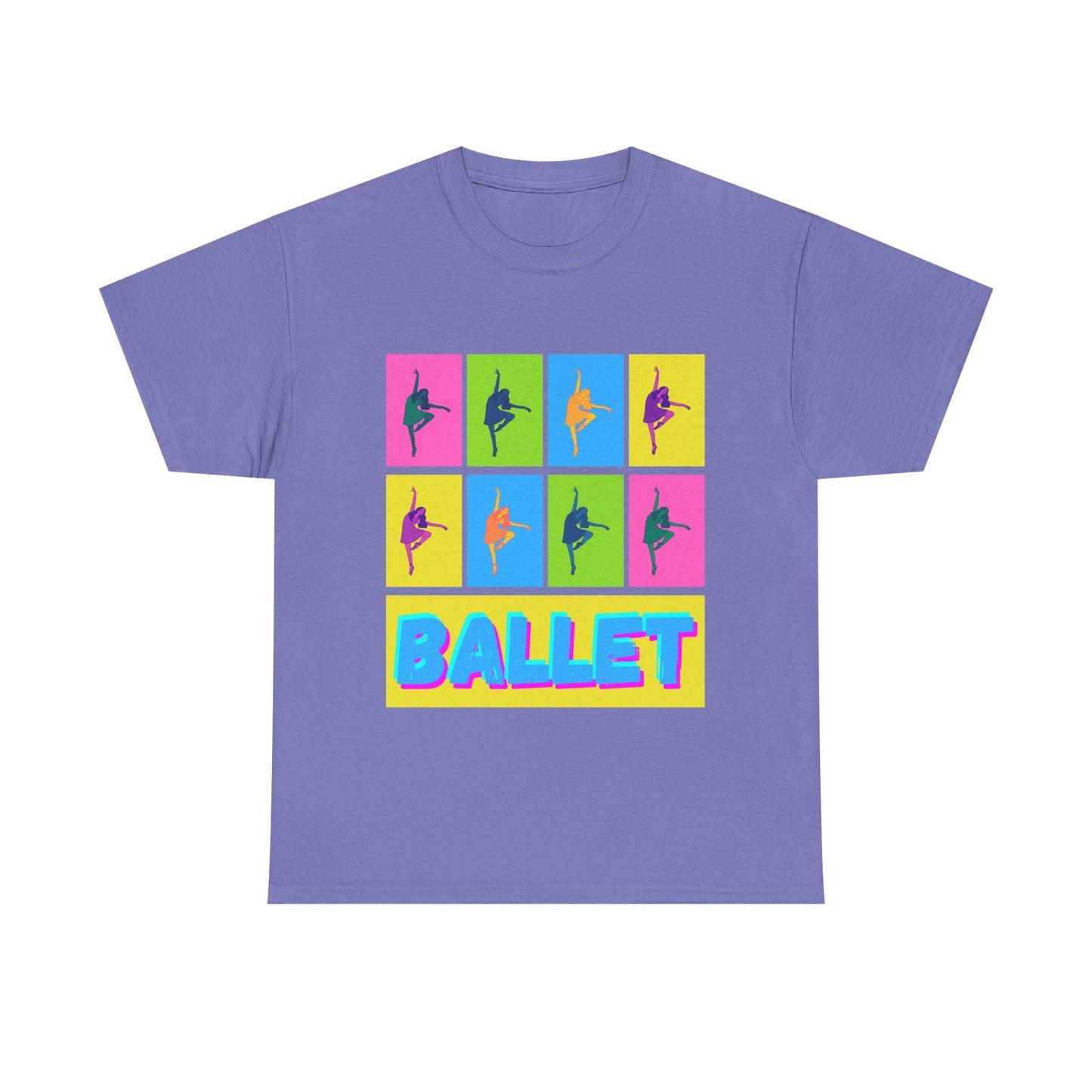 "Ballet" Pop Art Inspired Dance Graphic Unisex Heavy Cotton Tee – Artistic Ballet Dancer T-Shirt for Dance Lovers