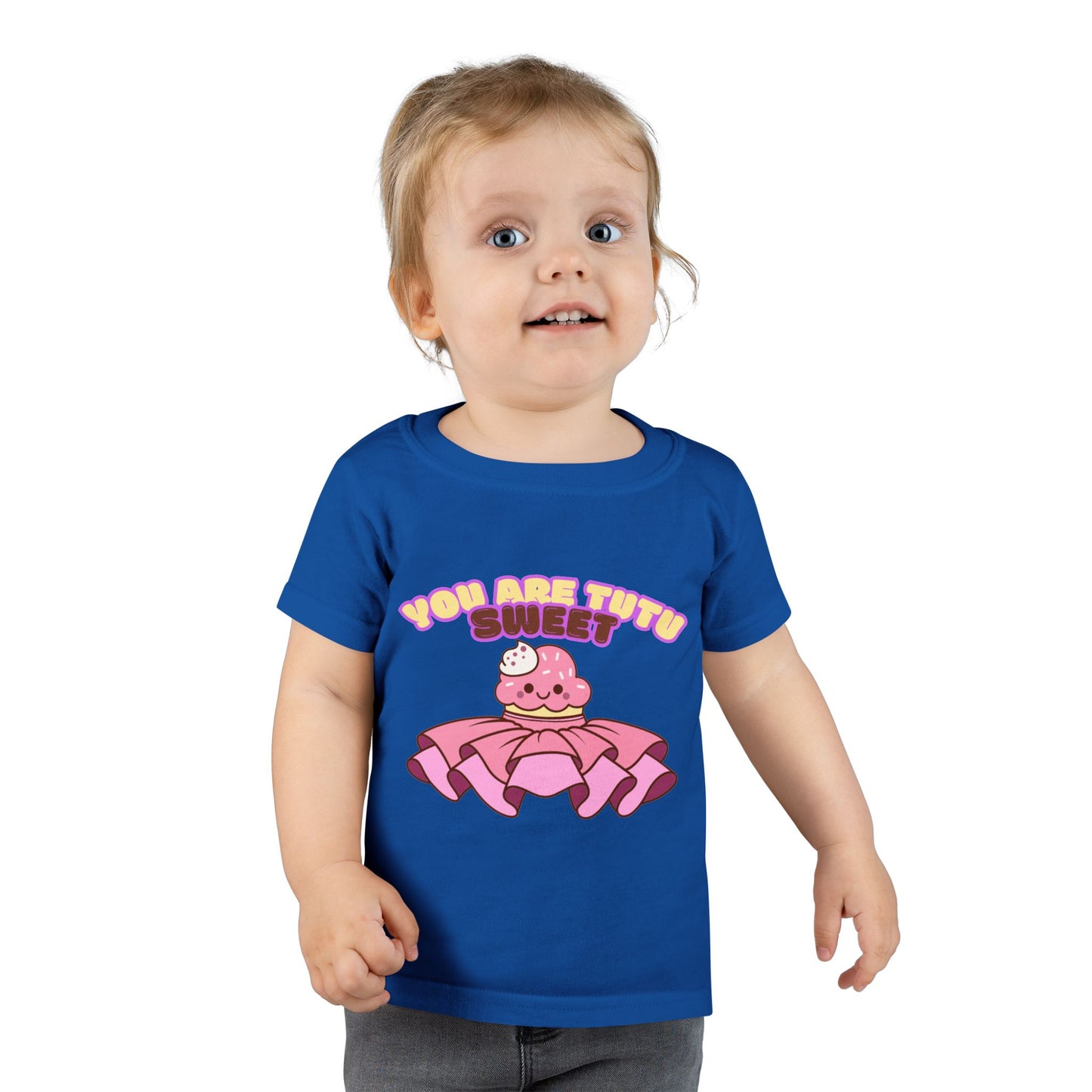 "You Are Tutu Sweet" Toddler Dance T-Shirt – Kawaii Cupcake in Tutu Graphic Short Sleeve Tee for Kids