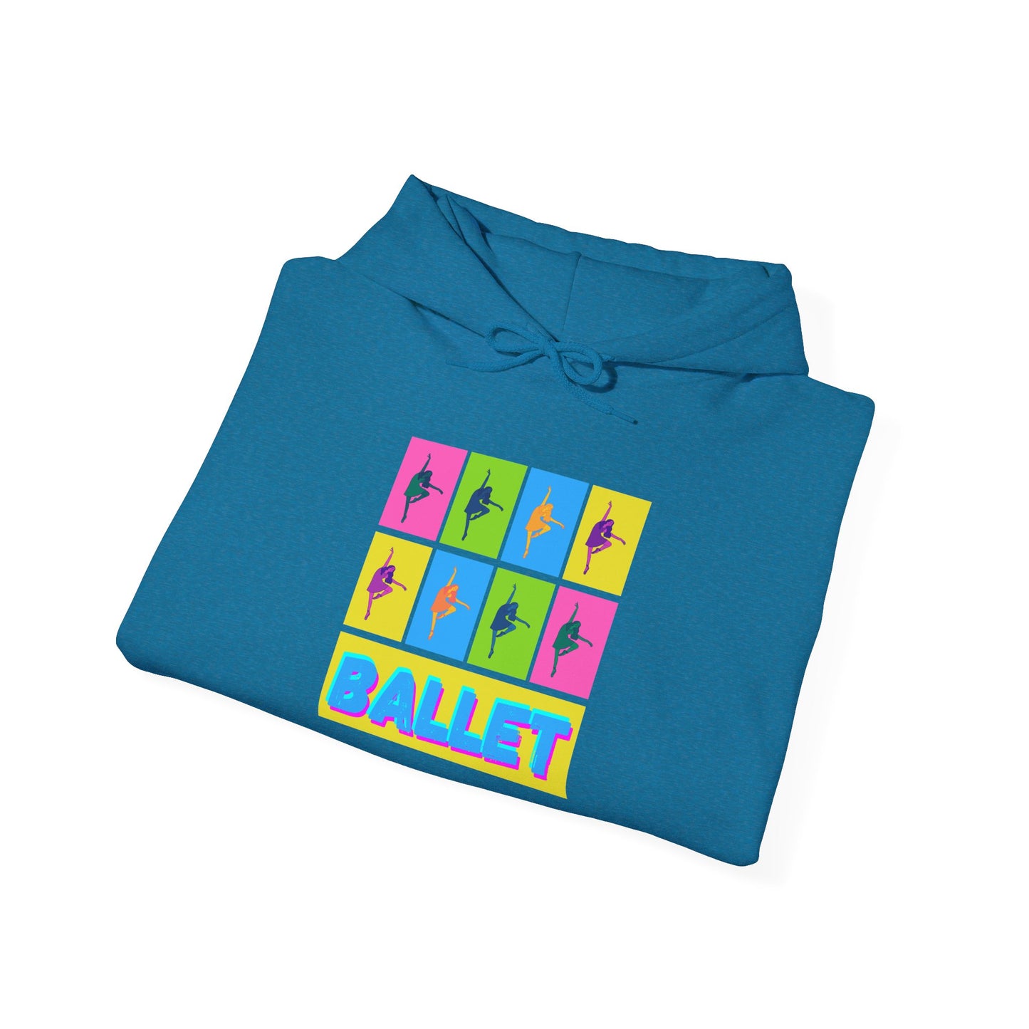 “Ballet” Pop Art Inspired Design with Ballet Dancer Graphics | Streetwear Ballet Hoodie for Dance Lovers - Unisex Heavy Blend™ Hooded Sweatshirt