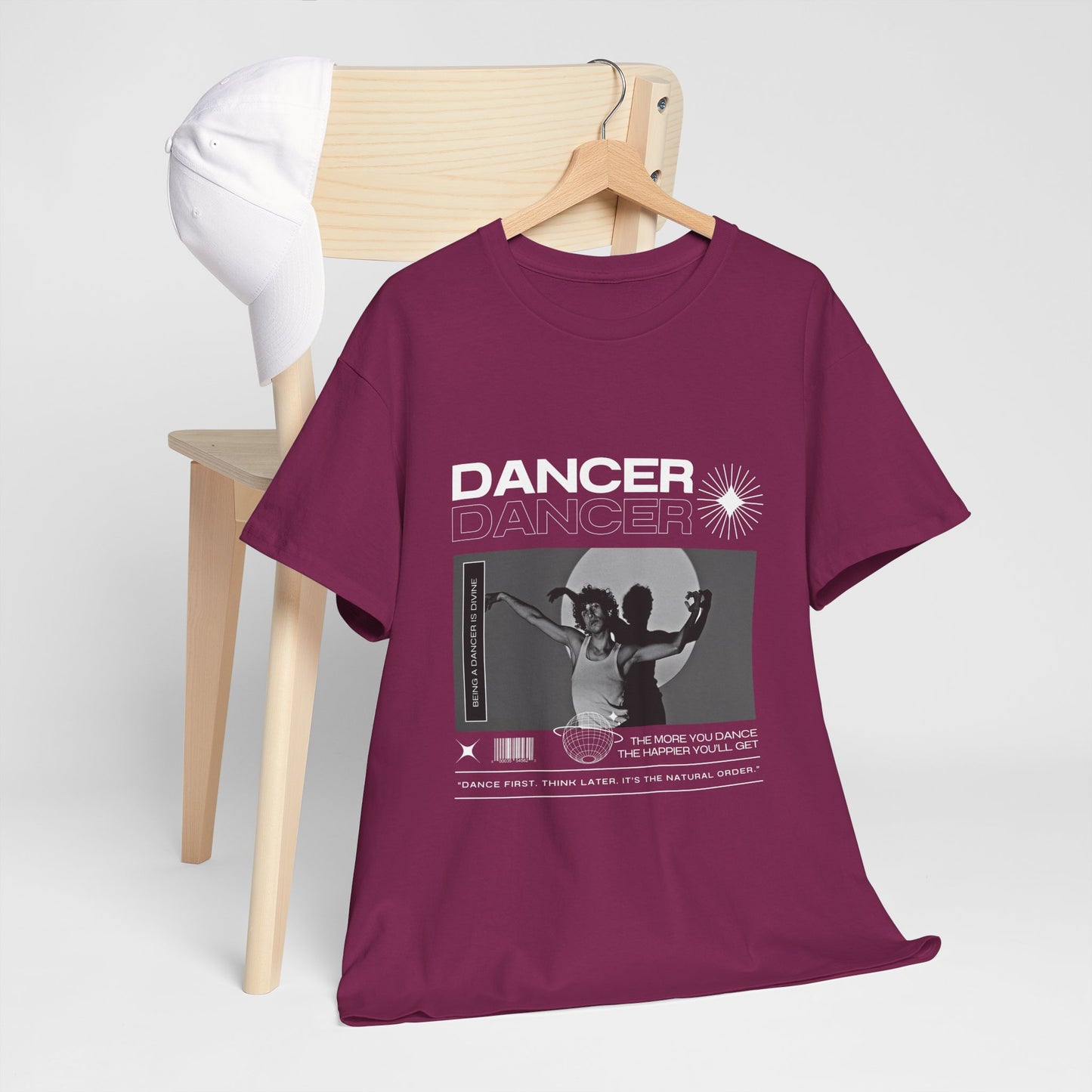 "Dancer" Spotlight Contemporary Dance Graphic Unisex Heavy Cotton Tee – Streetwear-Inspired Dance T-Shirt for Performers & Dance Lovers