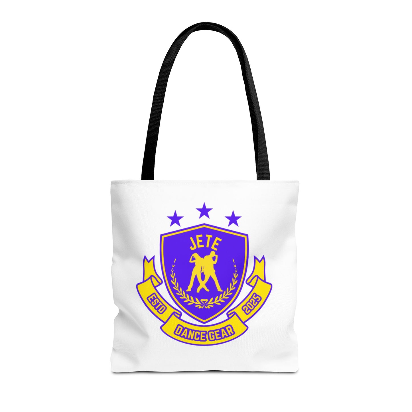 "Jeté Dance Gear Estd 2025" Canvas Tote Bag – Collegiate-Inspired Dancer Tote for Rehearsals, Classes & Everyday Style