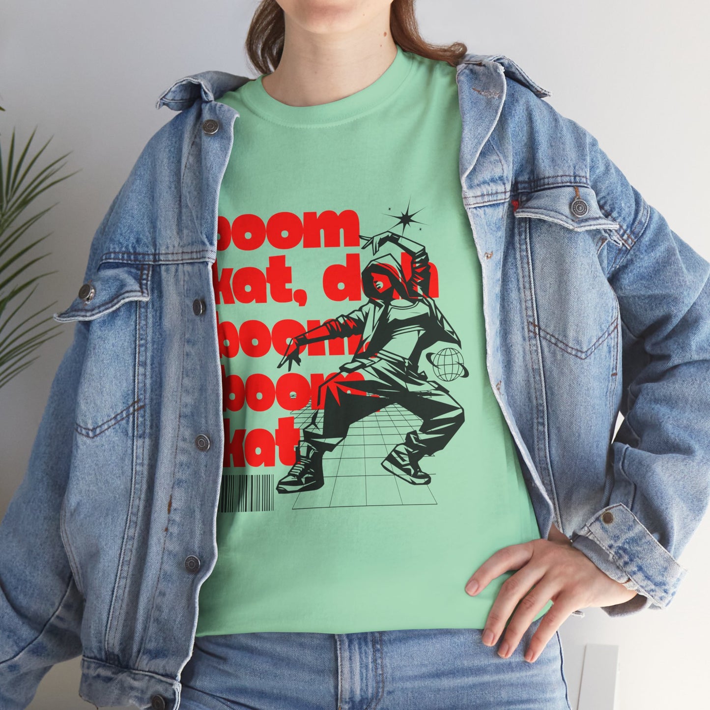 "Boom Kat, Dah, Boom, Boom, Kat" Streetwear Dance Graphic – Unisex Heavy Cotton Tee