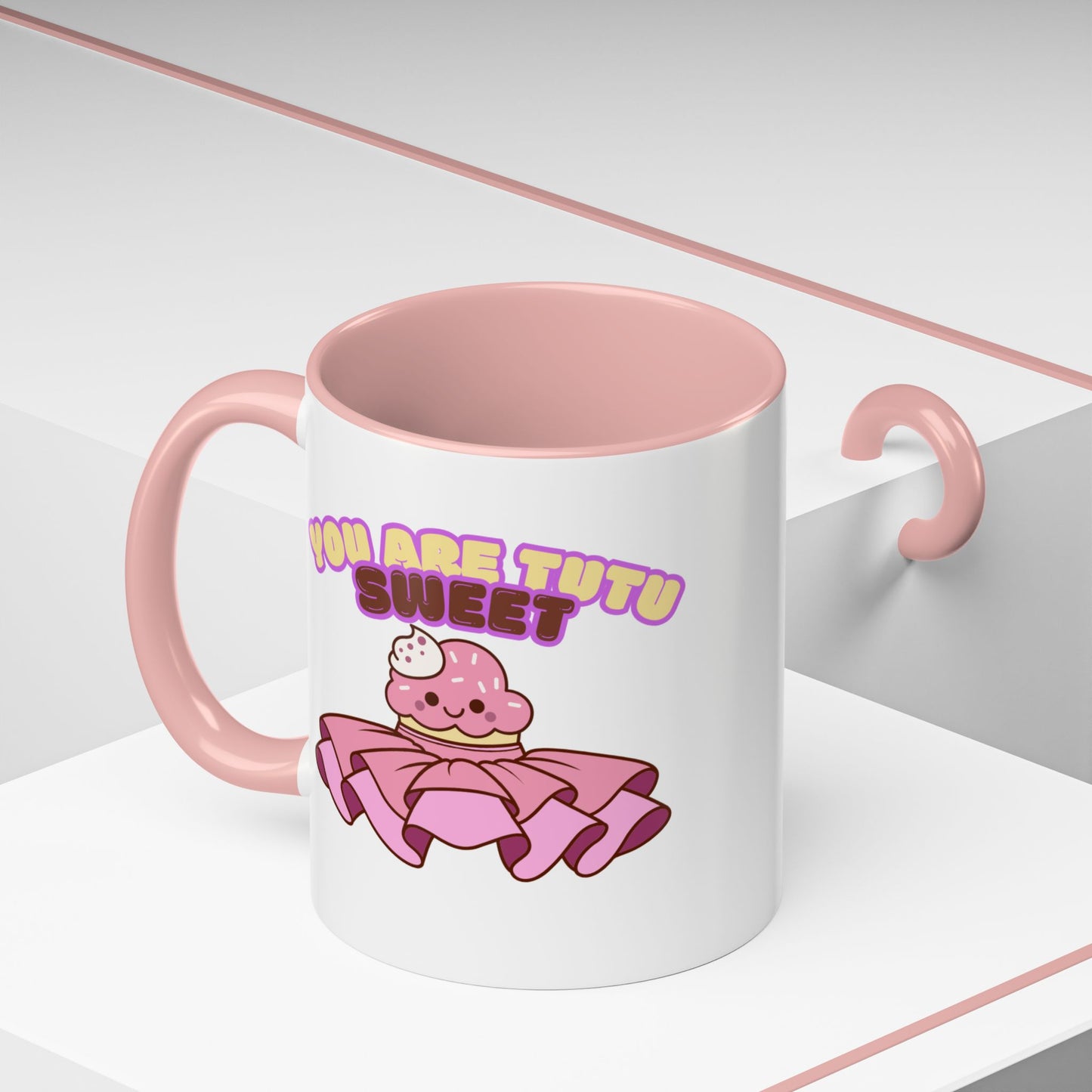 "You Are Tutu Sweet" Accent Coffee Mug – Cute Ballet Pun with Kawaii Ceramic Mug for Dancers and Dance Lovers