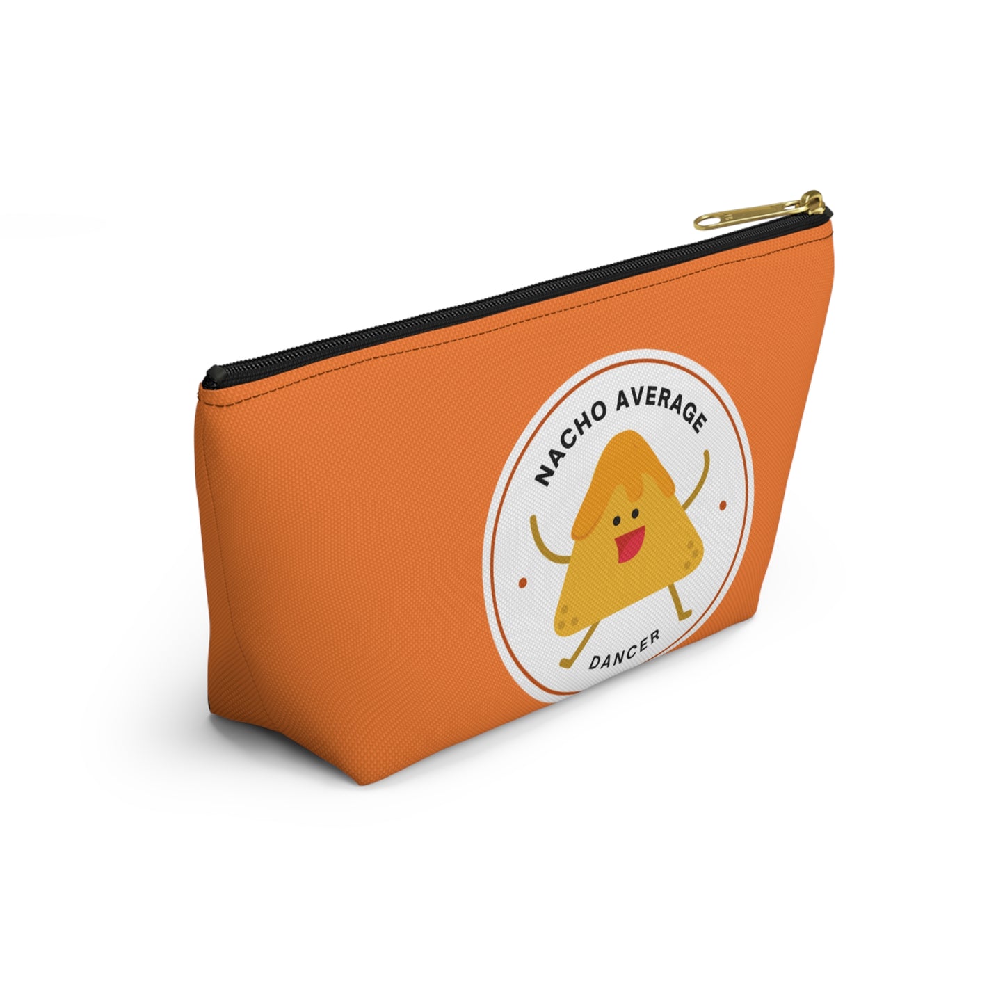 "Nacho Average Dancer" Makeup Bag – Cute Nacho Dance Graphic – Fun Dance-Themed Zipper Pouch for Cosmetics, Accessories & Gifts