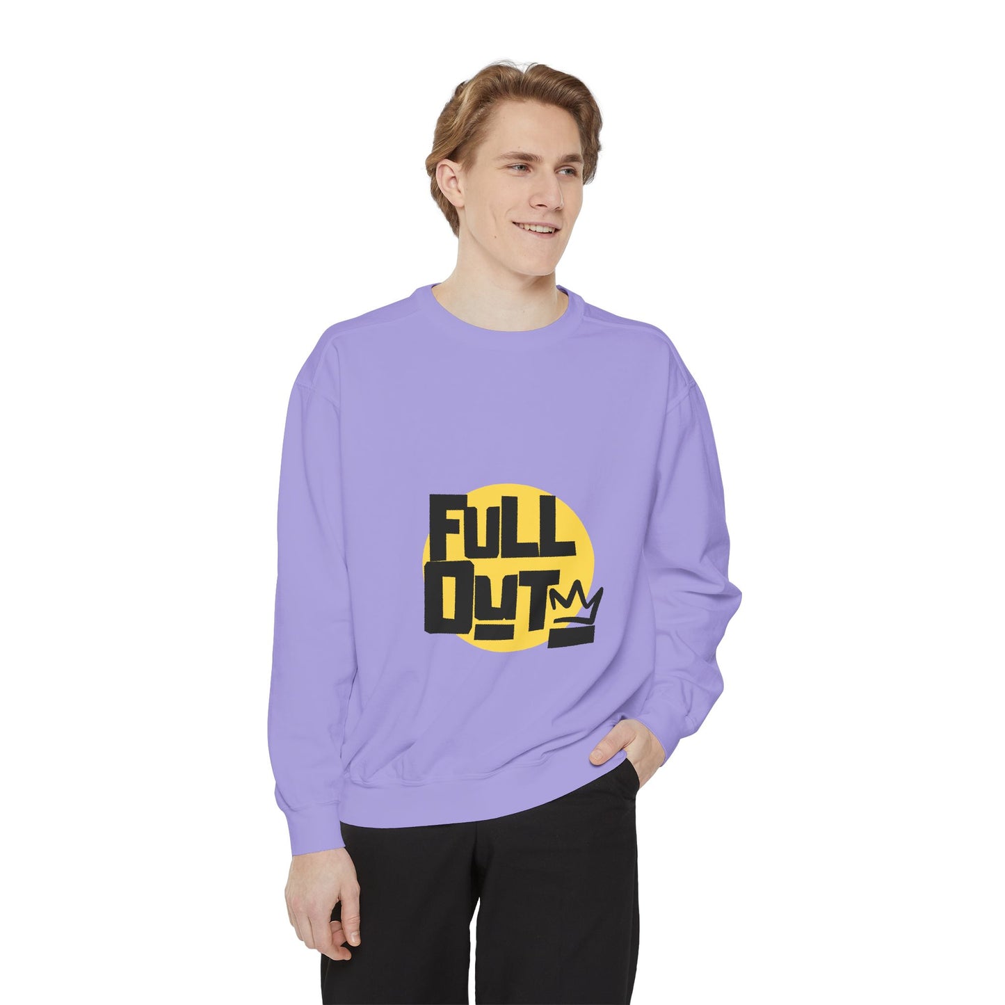"Full Out" Unisex Lightweight Crewneck Sweatshirt – Bold Streetwear-Inspired Dance Graphic Pullover for Dancers & Performers