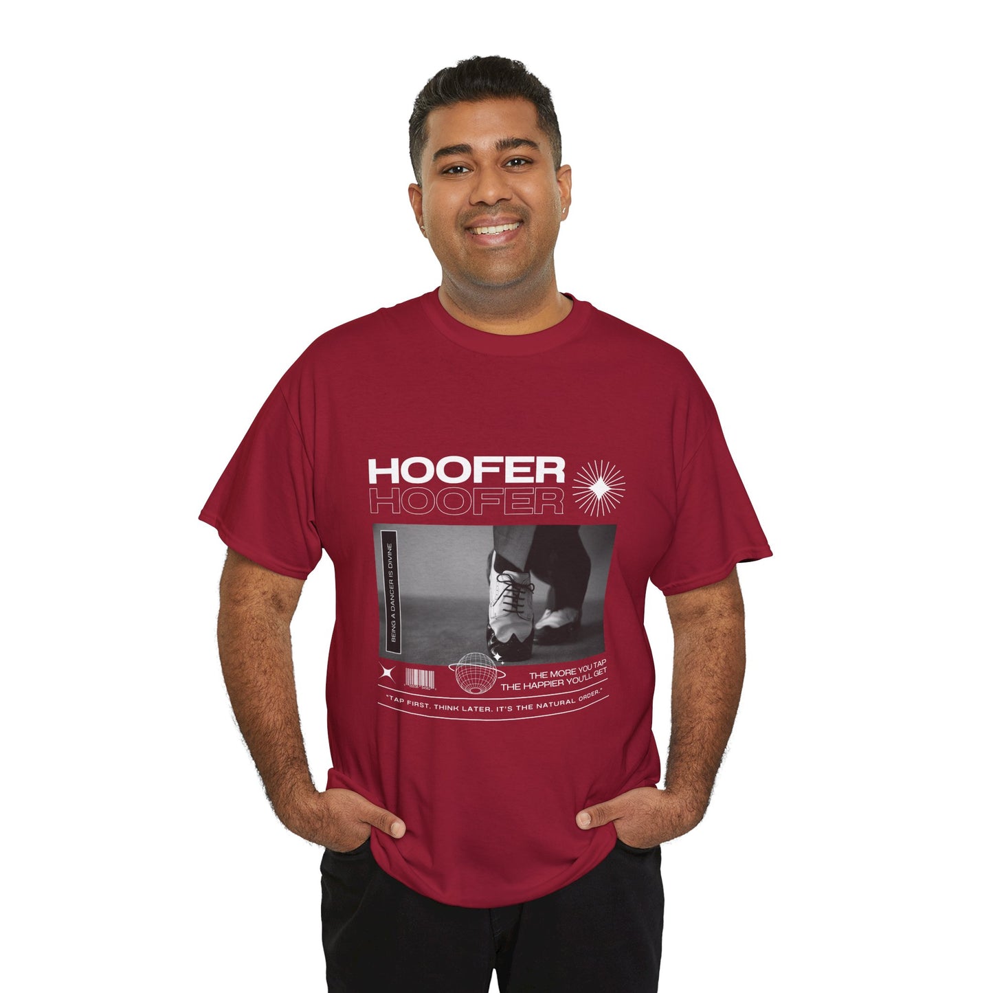“Hoofer" Tap Dance Unisex Heavy Cotton Tee – Streetwear-Inspired Tap Shoes Graphic T-Shirt for Dancers