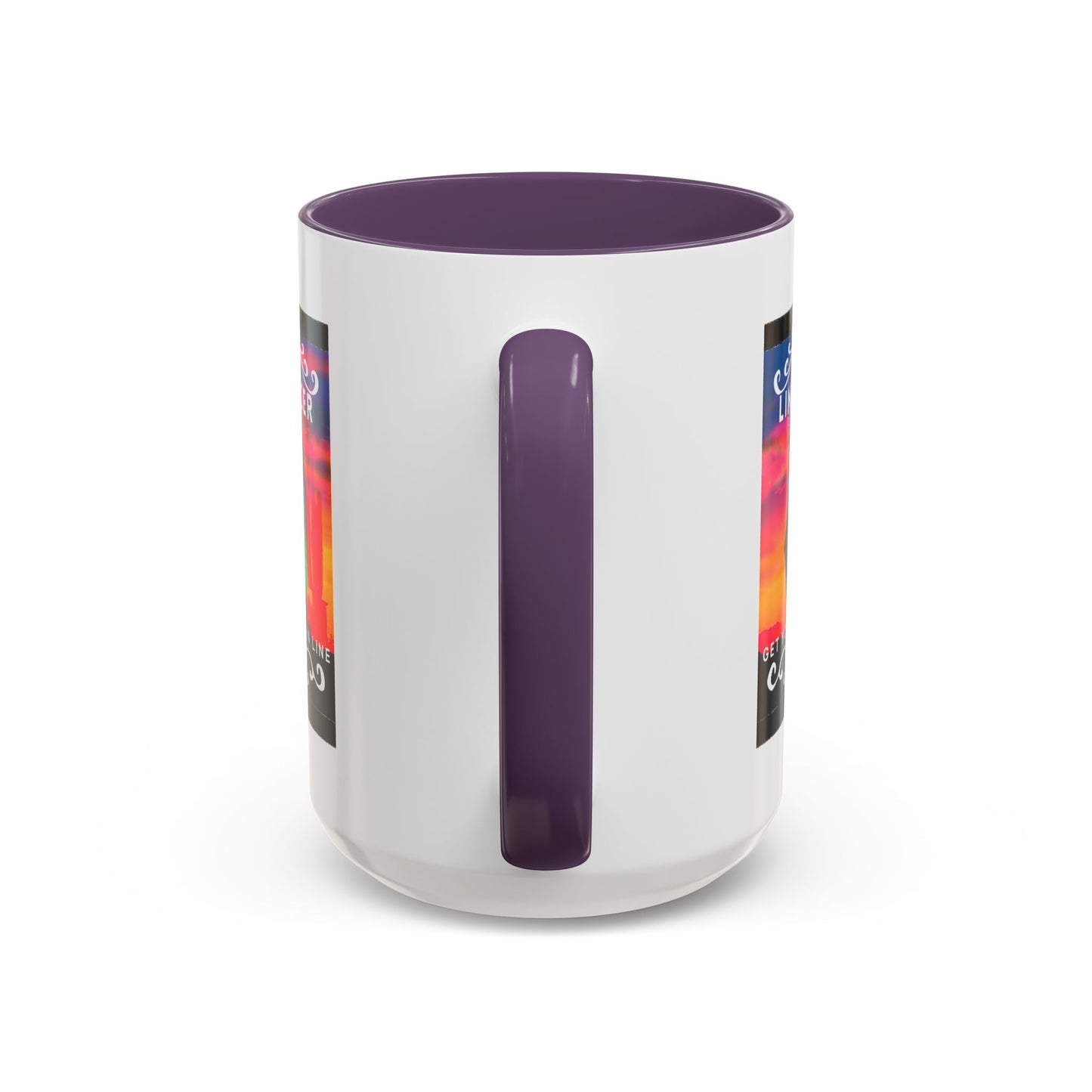 "Line Dancer" Accent Coffee Mug – Cute Cowgirl Graphic Ceramic Mug for Country Dance Lovers