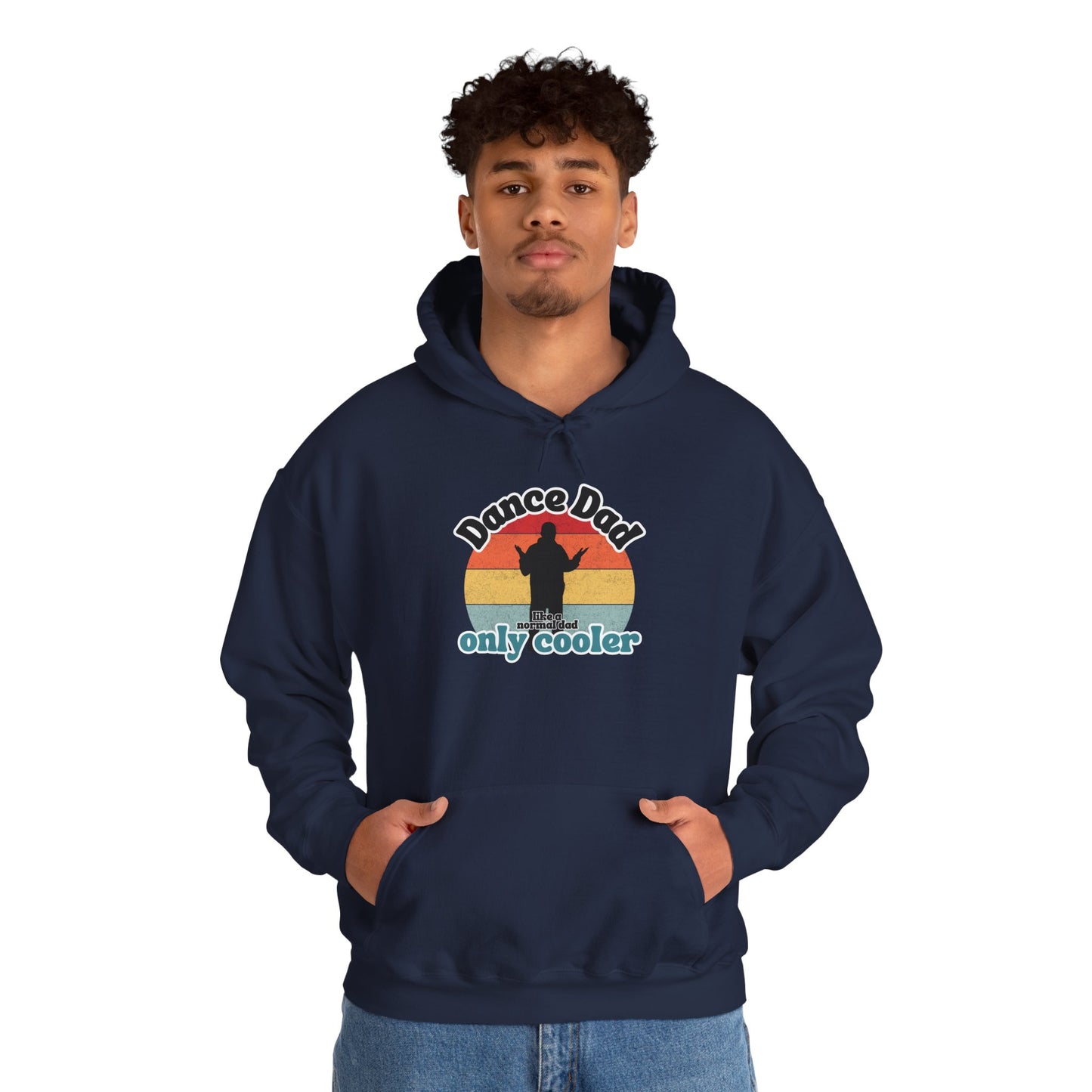 Dance Dad Retro Hoodie – Funny Unisex Heavy Blend™ Hooded Sweatshirt for Cool Dance Dads