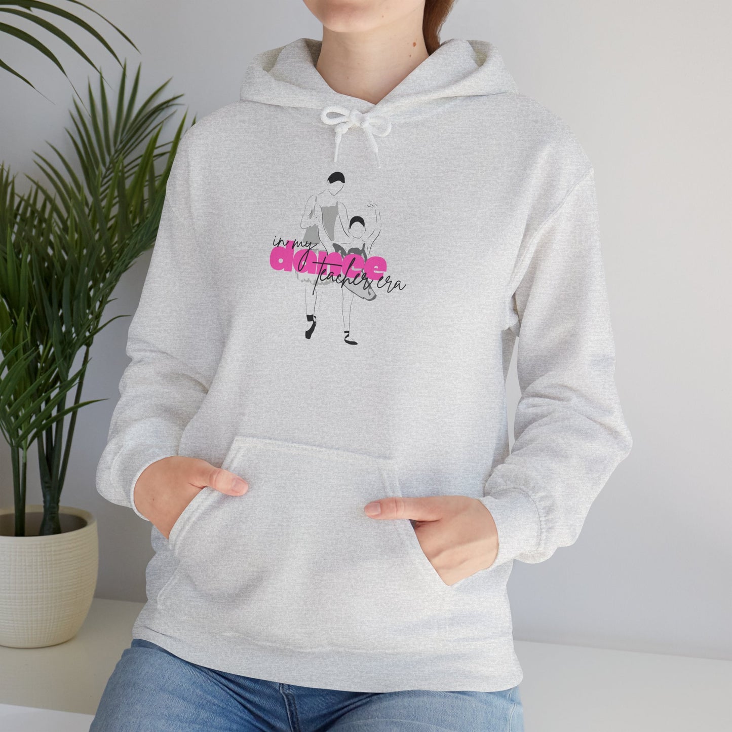 "In My Dance Teacher Era" Ballet Hoodie – Unisex Heavy Blend™ Hooded Sweatshirt with Ballet Teacher & Student Graphic