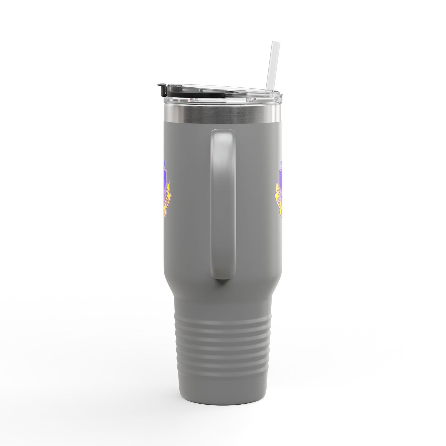 "Jeté Dance Gear Estd 2025" | 40oz Insulated Travel Mug with Collegiate-Inspired Graphic – Durable Stainless Steel Tumbler for Dancers & Dance Lovers
