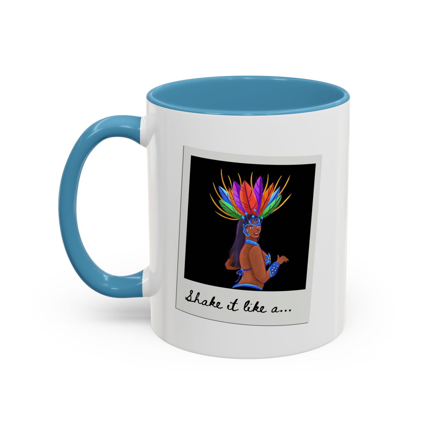 "Shake It Like a..." Accent Coffee Mug – Fun Dance Quote Ceramic Mug for Dancers and Music Lovers