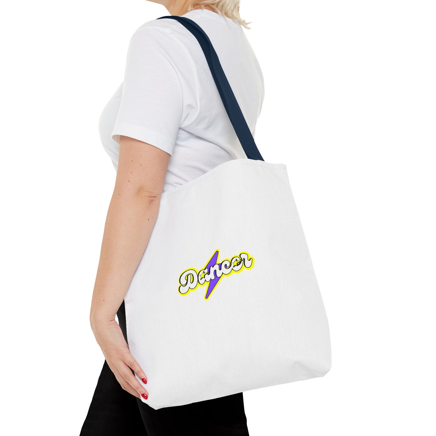 “Dancer” Superhero Graphic Canvas Tote Bag – Bold Dance Tote for Classes, Rehearsals & Everyday Use