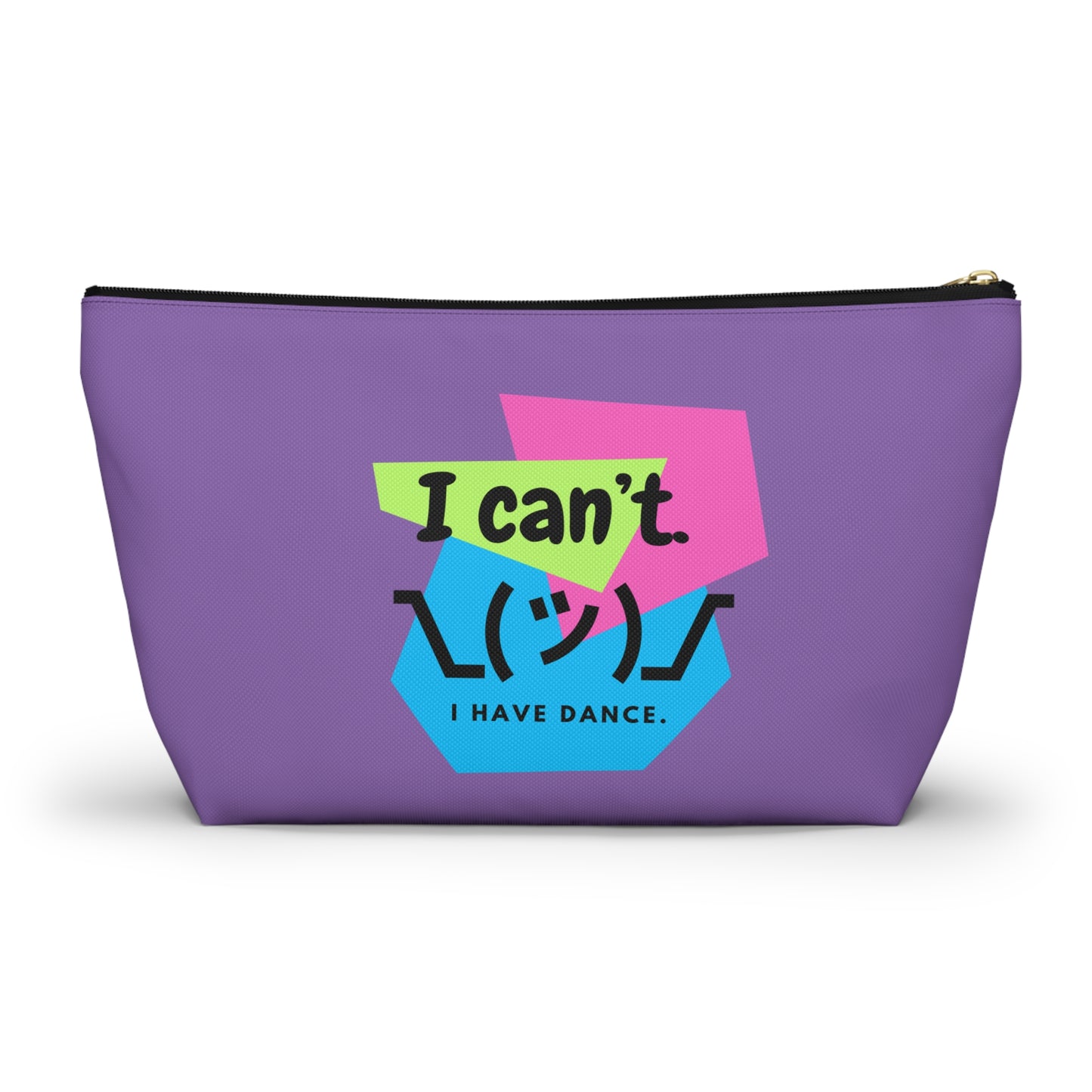 "I Can’t. I Have Dance." Makeup Bag – Retro 80s-Inspired Emoji Graphic – Fun Dance-Themed Zipper Pouch for Cosmetics, Accessories & Gifts