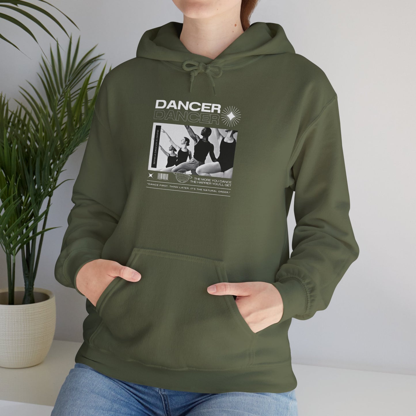 “Dancer” Young Ballet Dancers at the Barre Graphic | Streetwear-Inspired Ballet Hoodie for Dance Enthusiasts - Unisex Heavy Blend™ Hooded Sweatshirt