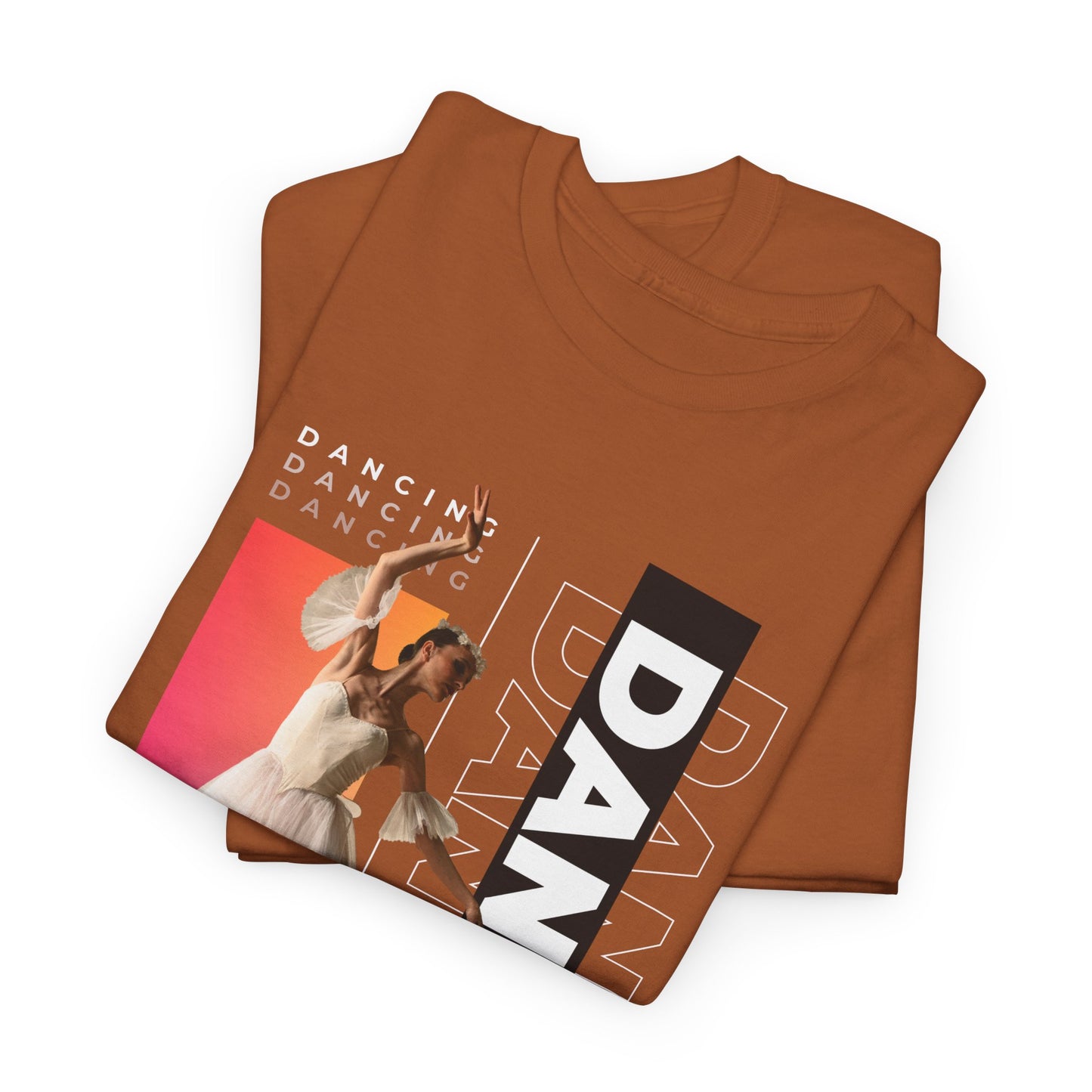 “Dancing” Streetwear-Inspired Female Dancer Unisex Heavy Cotton Tee – Urban Dance Graphic T-Shirt for Performers and Dance Lovers