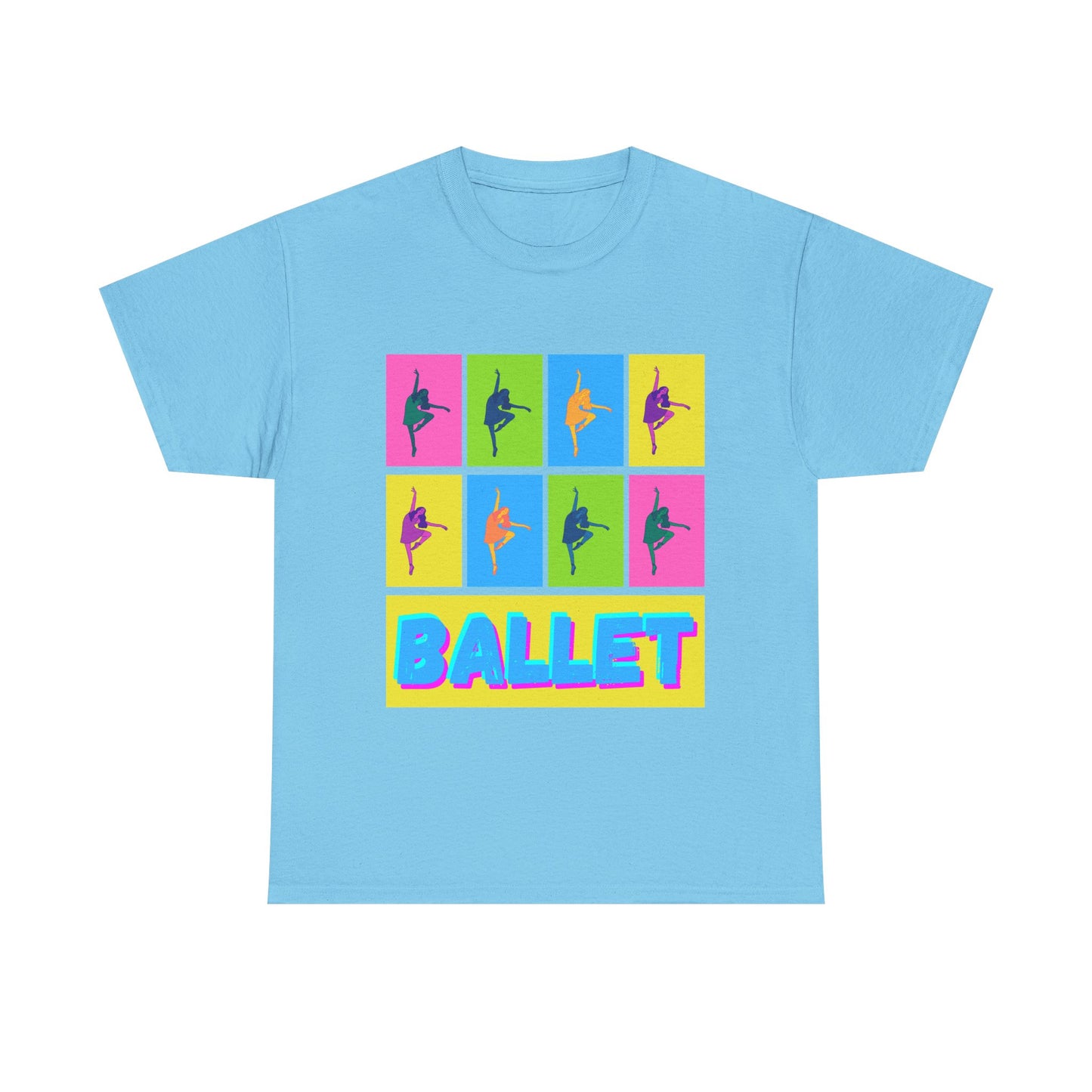 "Ballet" Pop Art Inspired Dance Graphic Unisex Heavy Cotton Tee – Artistic Ballet Dancer T-Shirt for Dance Lovers