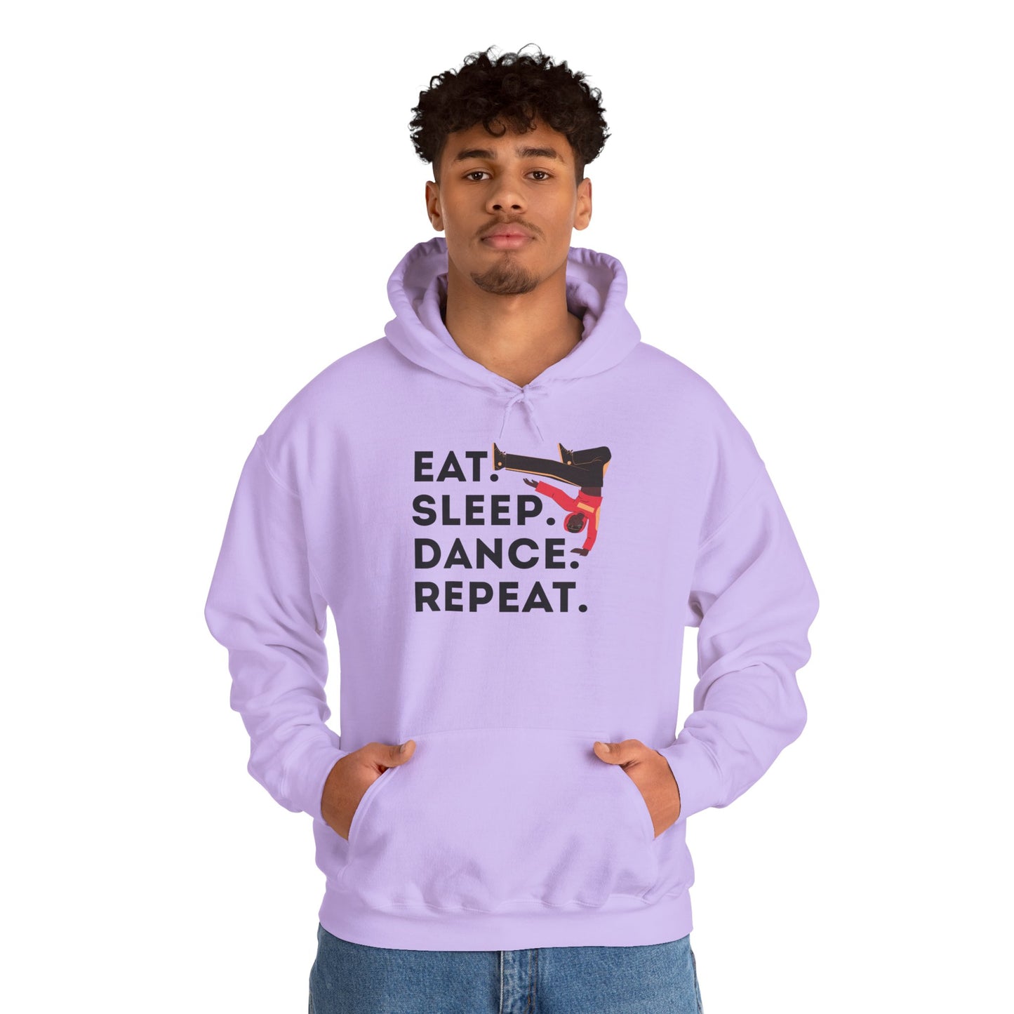 "Eat Sleep Dance Repeat" Unisex Dance Hoodie – Bold B-Boy Streetwear Sweatshirt