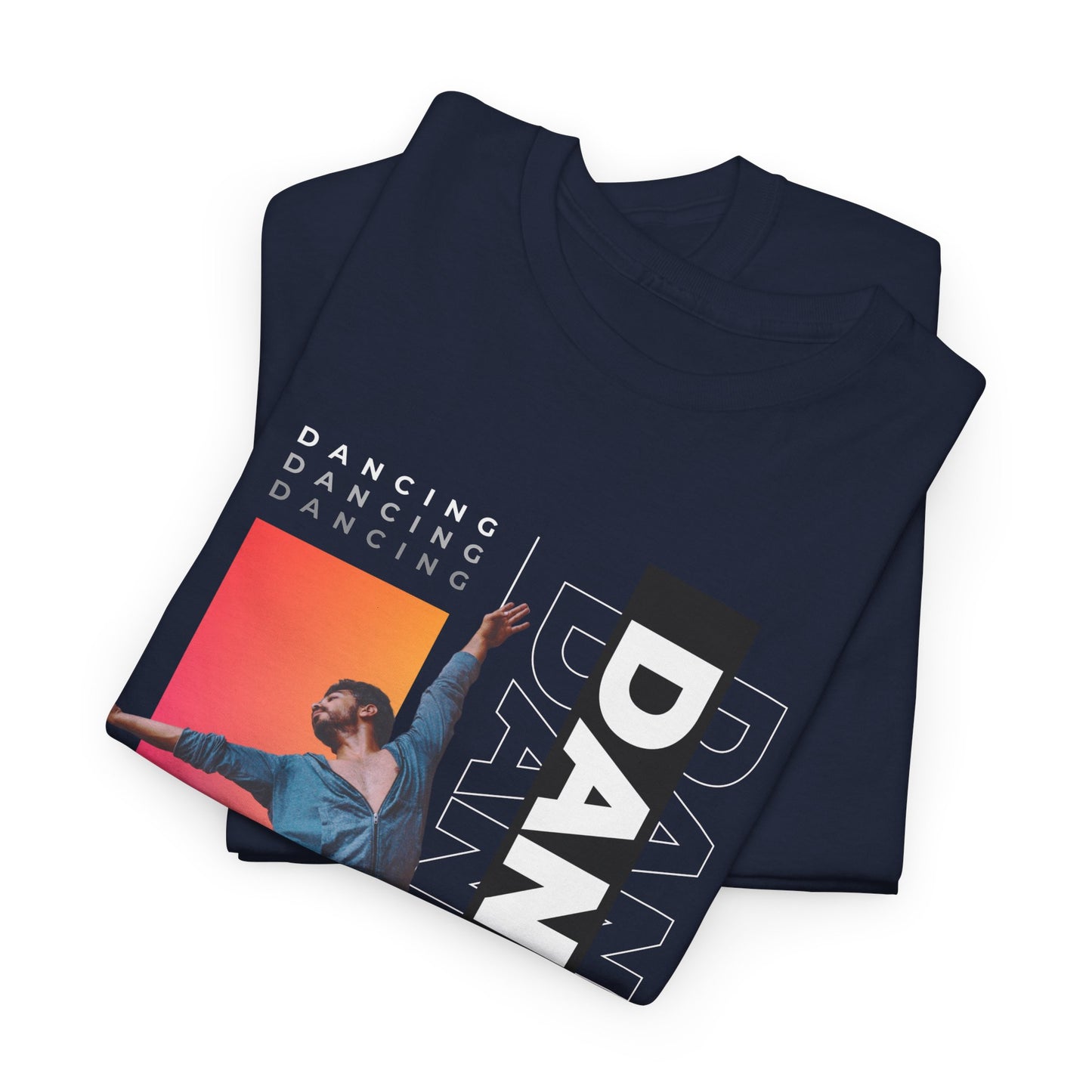 “Dancing” Streetwear-Inspired Male Dancer Unisex Heavy Cotton Tee – Urban Dance Graphic T-Shirt for Performers and Dance Lovers