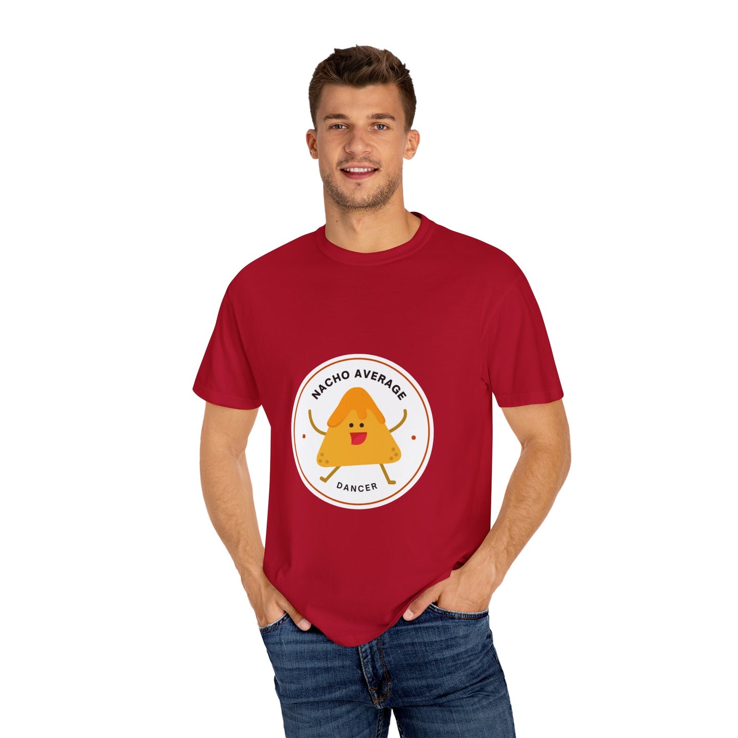 "Nacho Average Dancer" T-Shirt – Funny Dance Pun Unisex Garment-Dyed Tee with Cute Nacho Graphic 🌮💃
