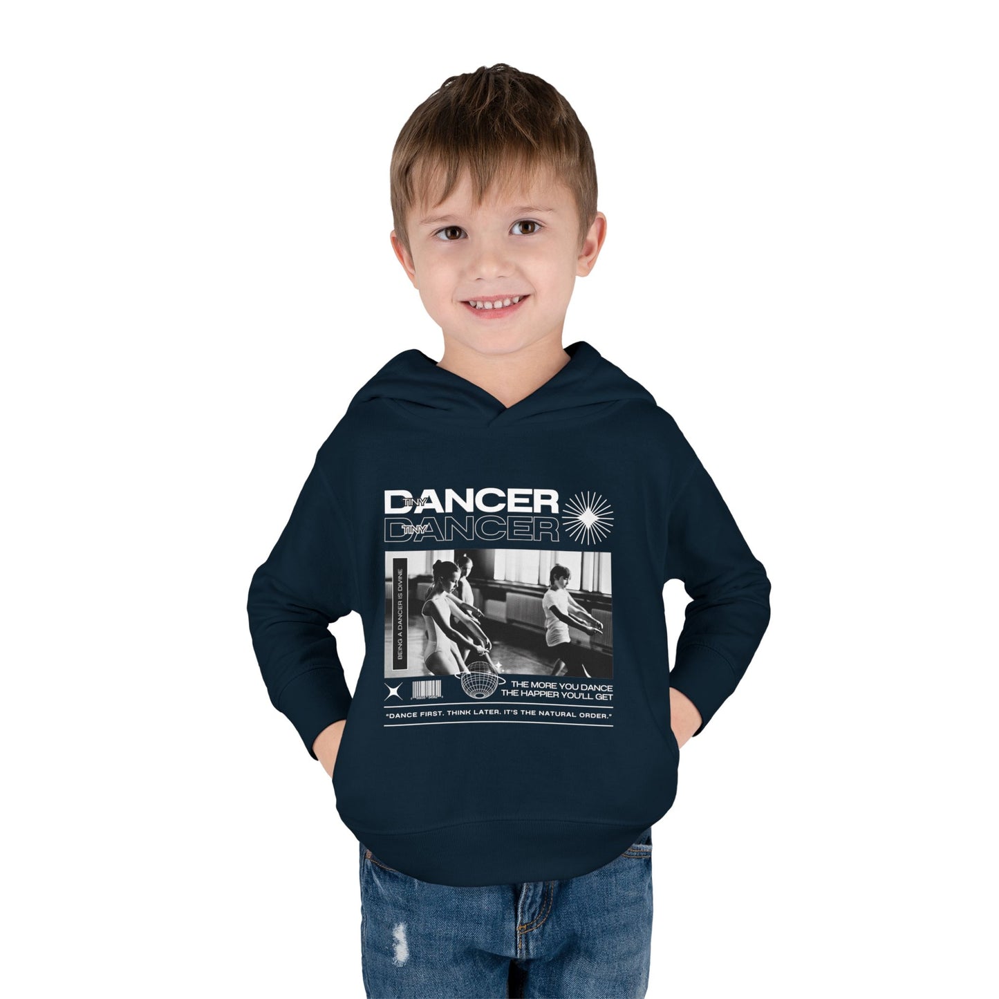 “Dancer” Toddler Pullover Hoodie – Streetwear-Inspired Ballet Class Graphic Sweatshirt for Kids”