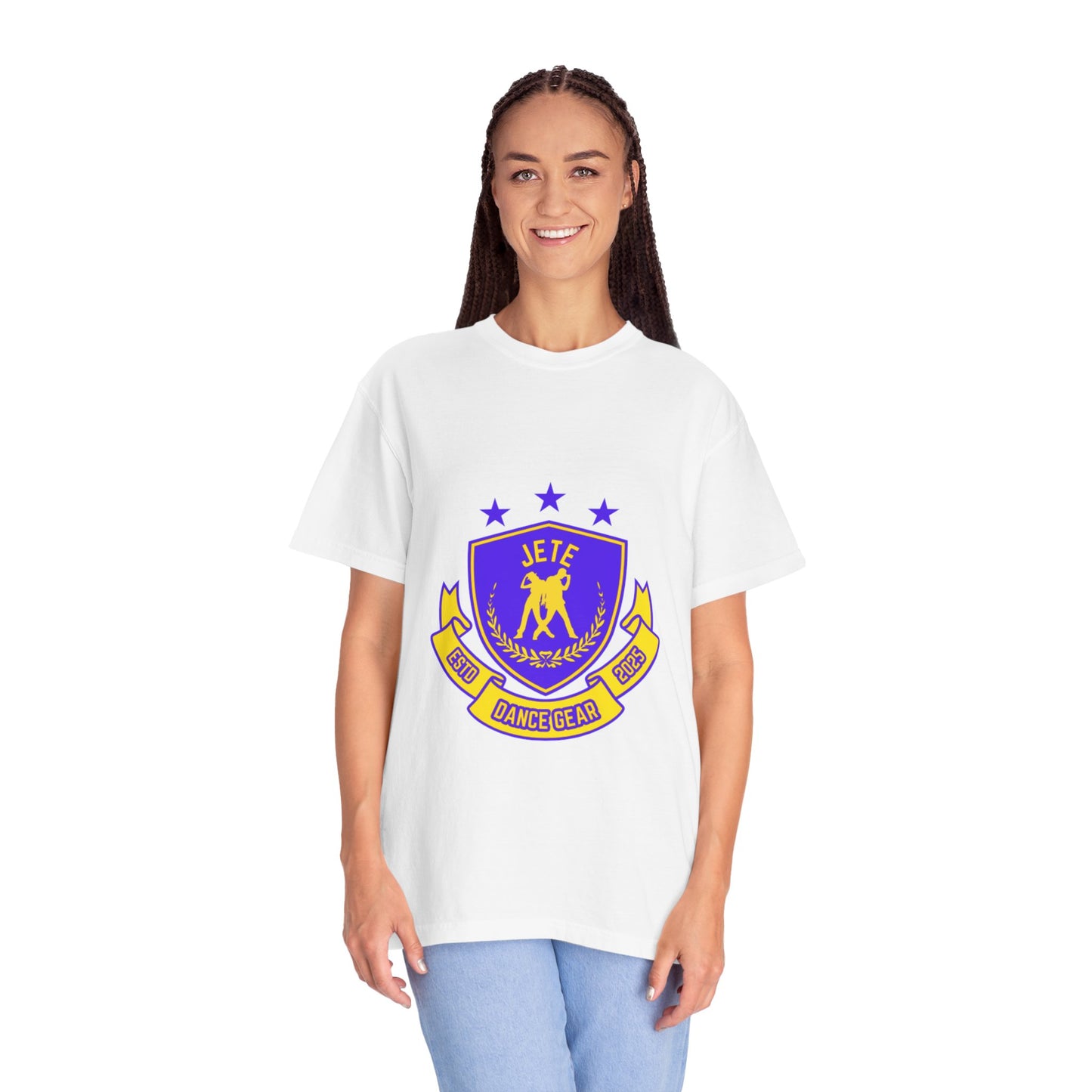 "Jeté Dance Gear" Unisex Garment-Dyed T-Shirt – Collegiate-Style Graphic Tee – Dance Apparel for Dancers & Performers