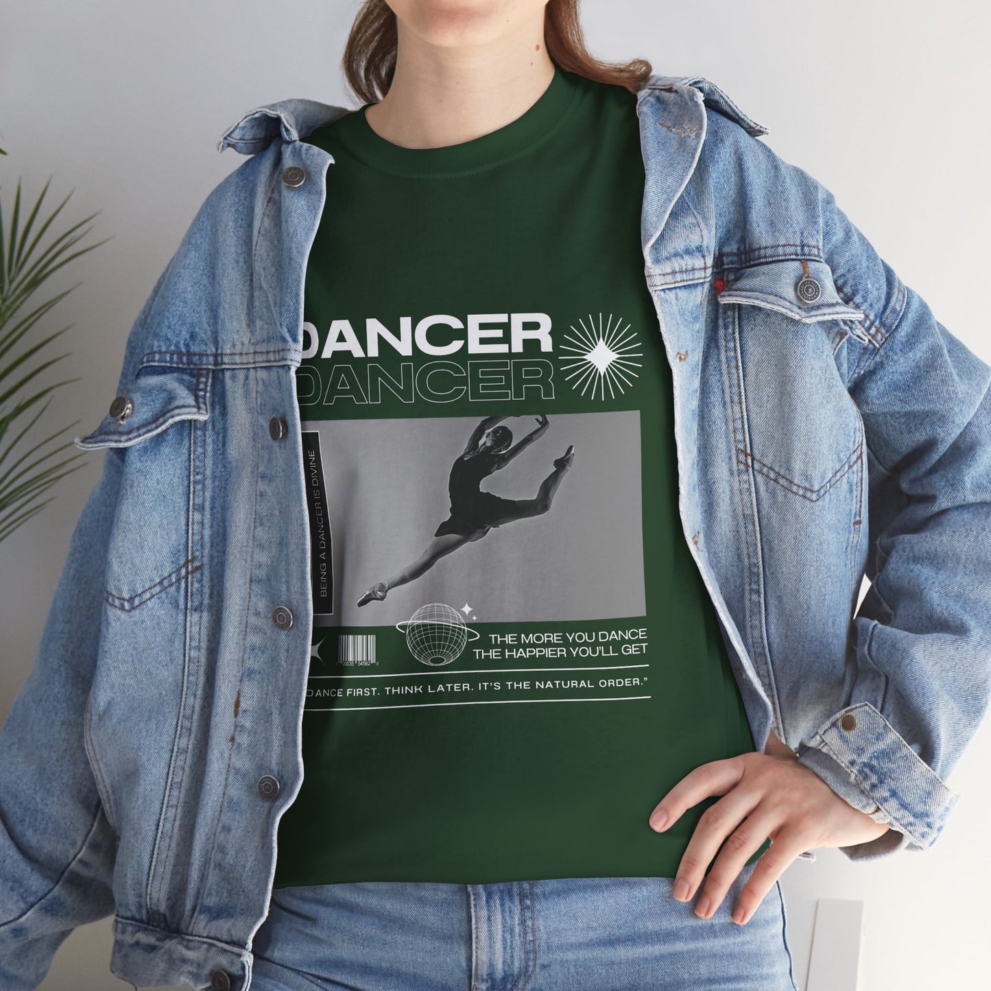 “Dancer” Mottos Streetwear Tee – Unisex Heavy Cotton Dance T-Shirt with Bold Graphic