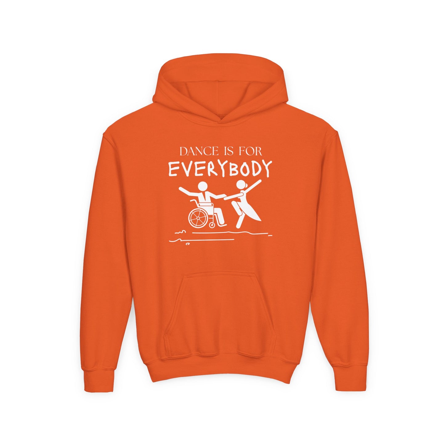 “Dance Is for Everybody” Unisex Youth Hoodie – Inclusive Dance Hoodie for Kids & Teens, Personalized with Name or Studio